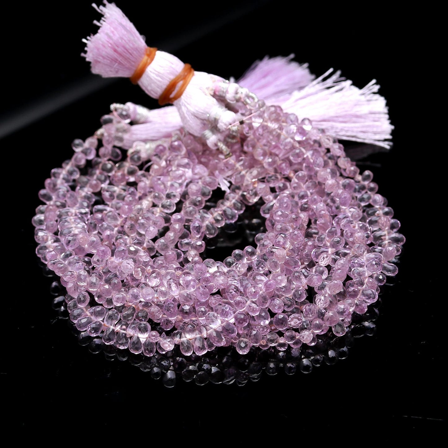Pink Amethyst Faceted Teardrop Beads Excellent Quality Pink Amethyst Teardrop Shape 5x8 MM Briolettes for Jewelry Necklace Earrings Making