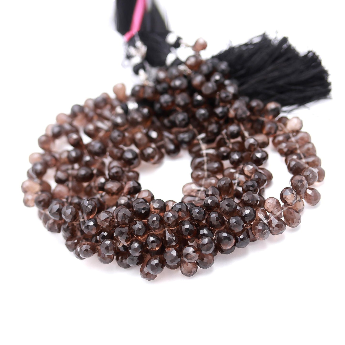 Smokey Quartz Faceted Teardrop Beads Natural Smokey Tear Shape Faceted 6x9 MM Briolettes for Handmade Jewelry Necklace Pendant Earrings
