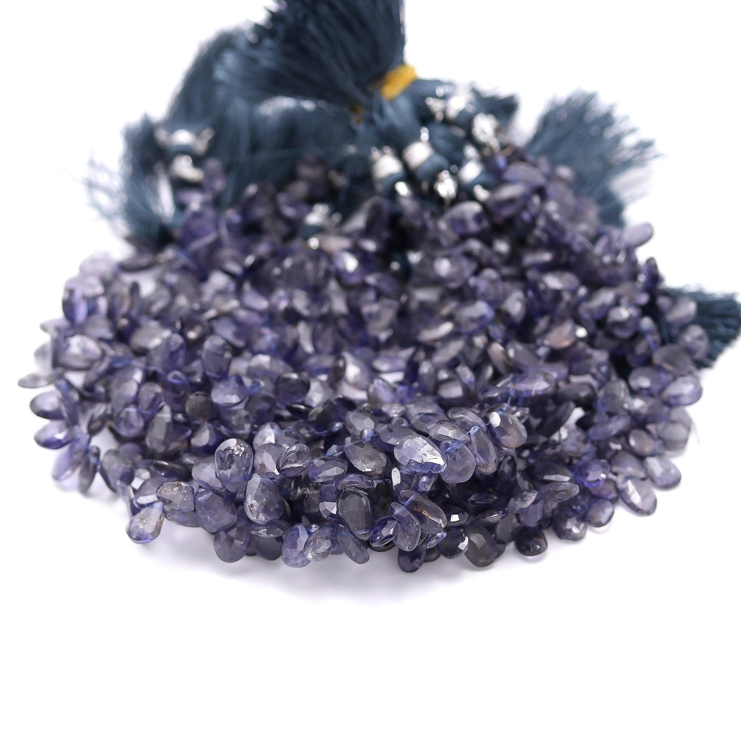Natural Iolite Faceted Pear Shape Beads Iolite Pear Shape Beads Faceted Beads Iolite Briolettes Beads for Designer Jewelry Making and Craft