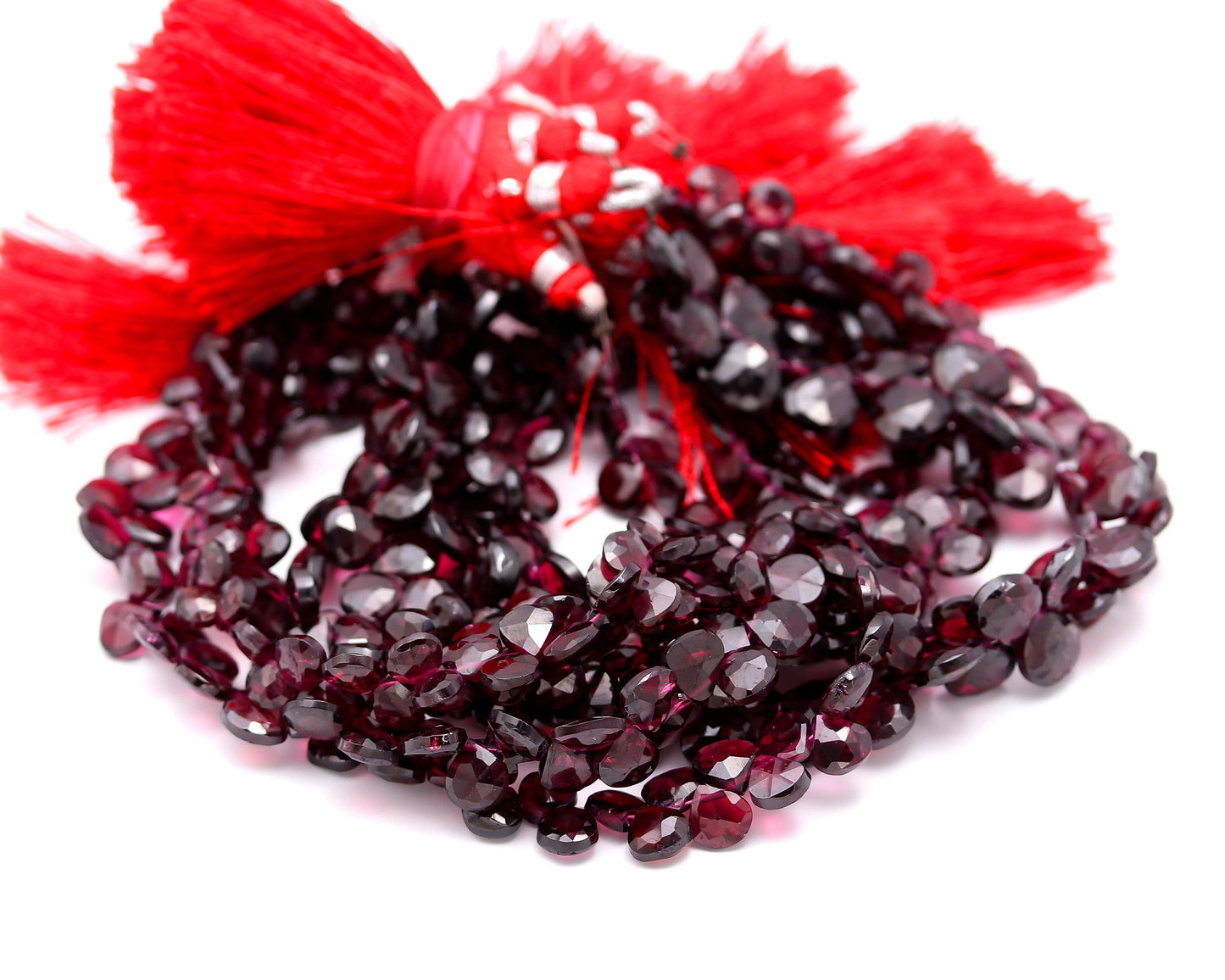 Rodolite Garnet Faceted Heart Shape Beads Natural Rodolite Heart Shape Briolettes Beads Faceted Rodolite Garnet for Jewelry Making