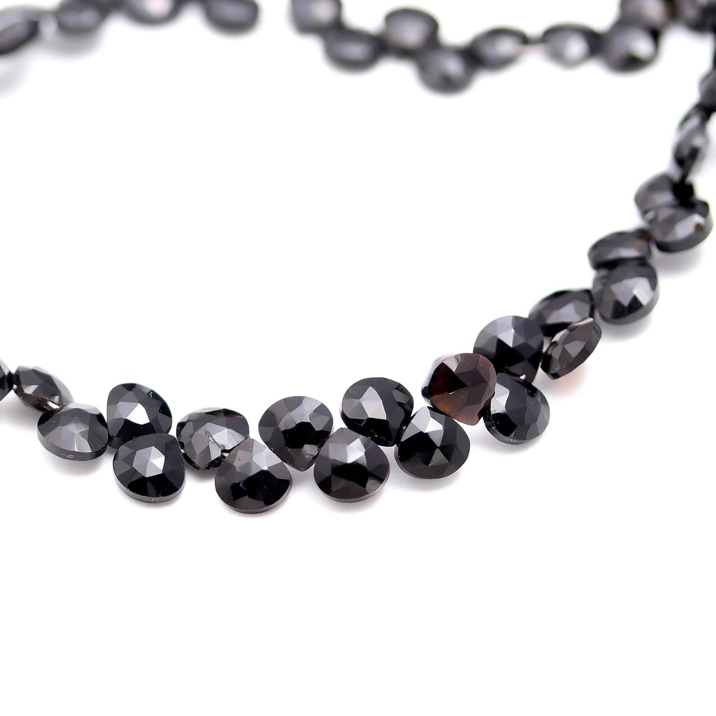 Black Onyx Faceted Heart Shape Beads Black Onyx Briolettes Heart Shape Beads for Designer Jewelry Necklace Bracelet Pendant and Craft Making