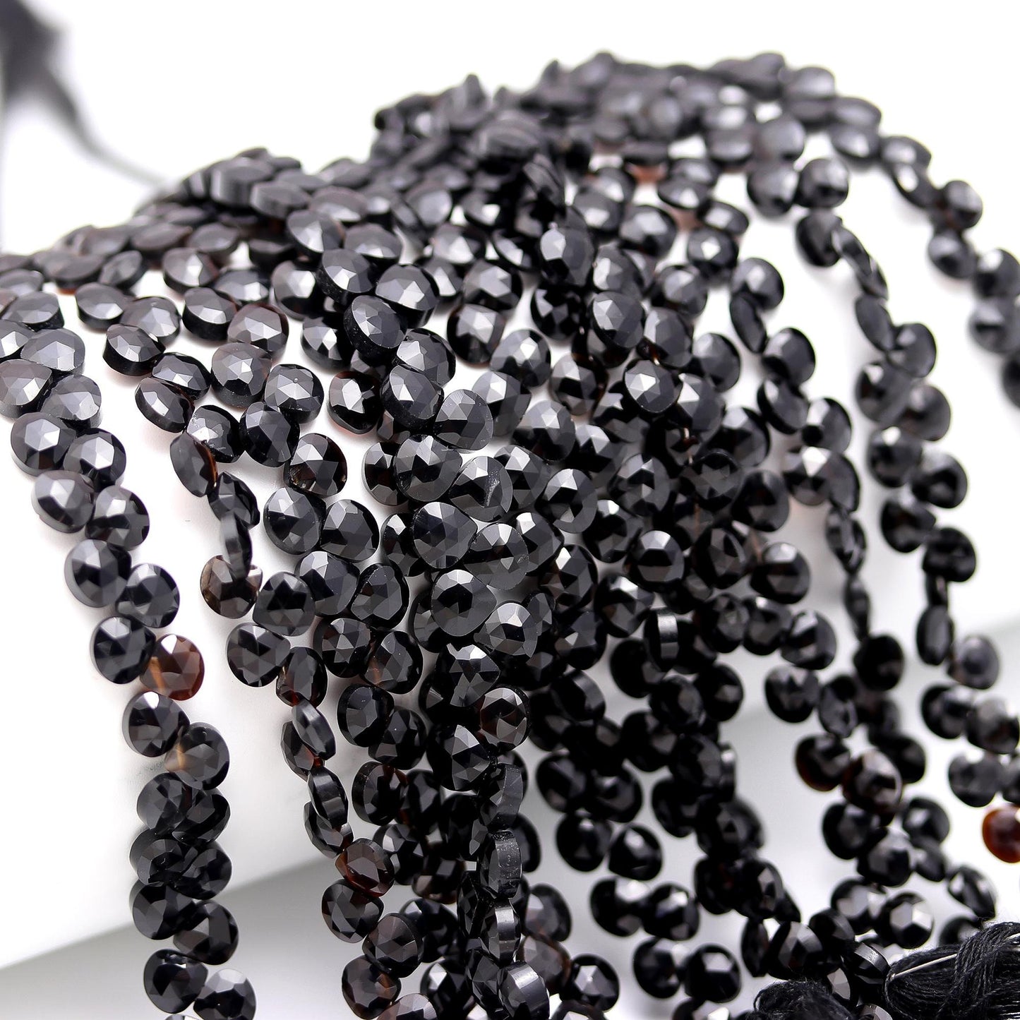 Black Onyx Faceted Heart Shape Beads Black Onyx Briolettes Heart Shape Beads for Designer Jewelry Necklace Bracelet Pendant and Craft Making