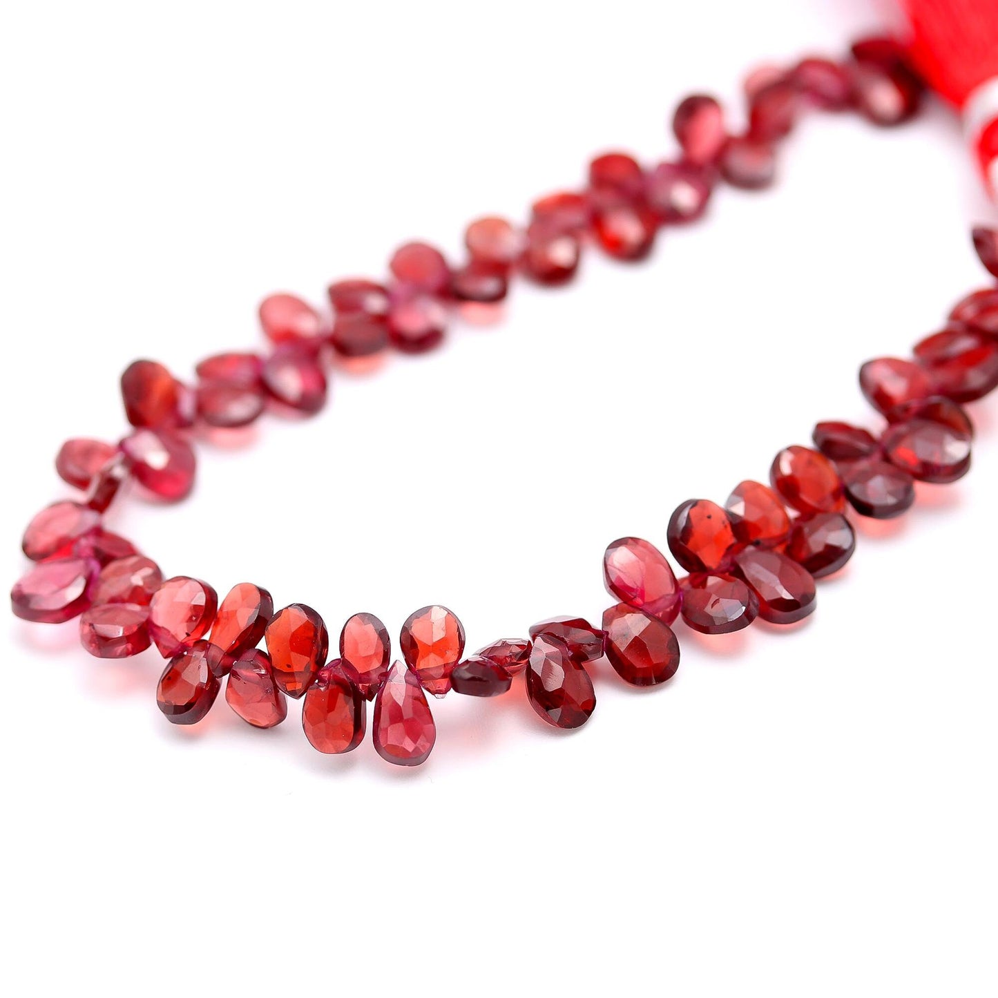 Mozambique Garnet Faceted Pear Shape Beads Natural Garnet Briolettes Beads Faceted Garnet Pear Shape Beads for Designer Jewelry Making Craft