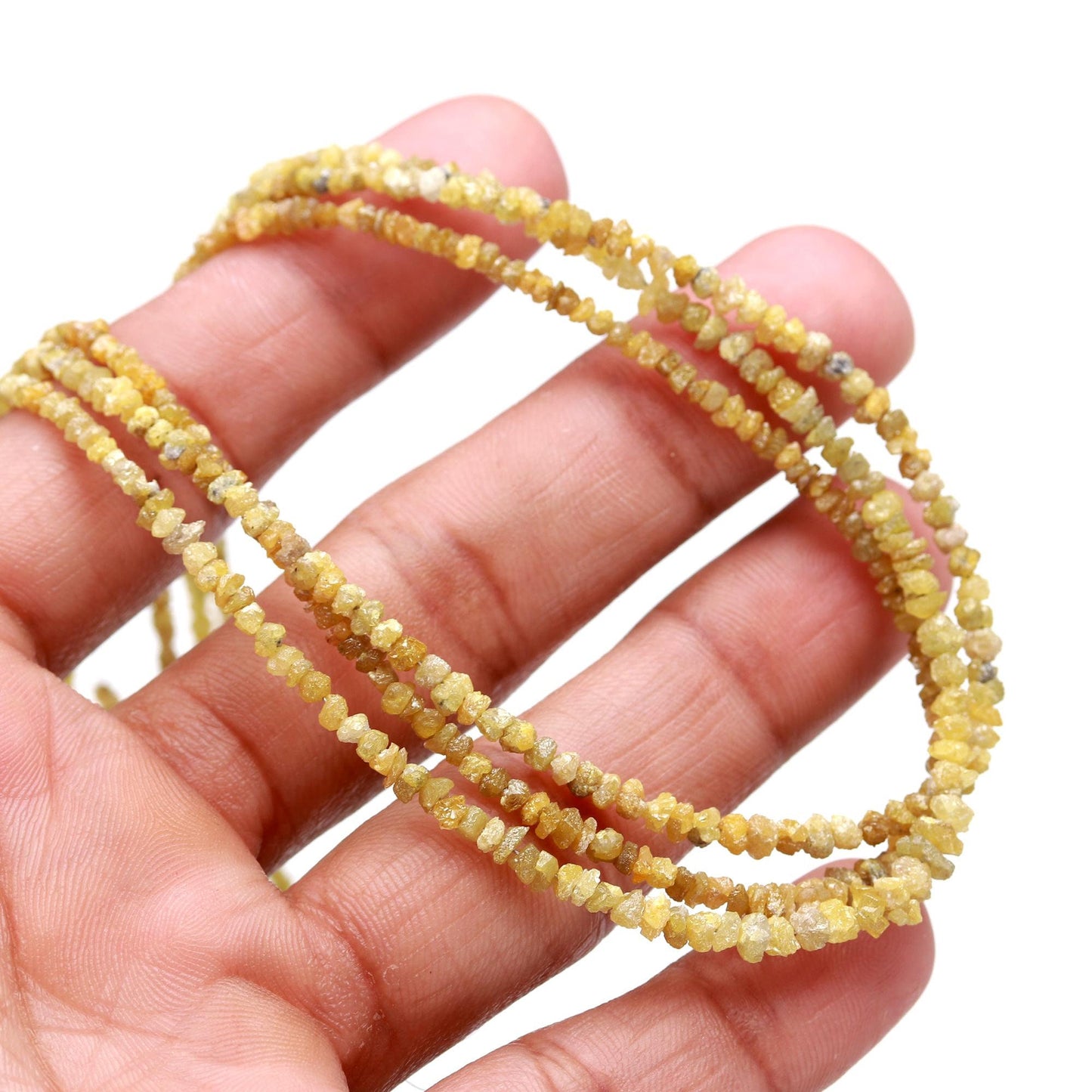 Yellow Diamond Uncut Beads Natural Diamond Raw Beads 2.5-3.5 MM Yellow Diamonds Raw Uncut Chips Beads for Designer Jewelry Making Craft