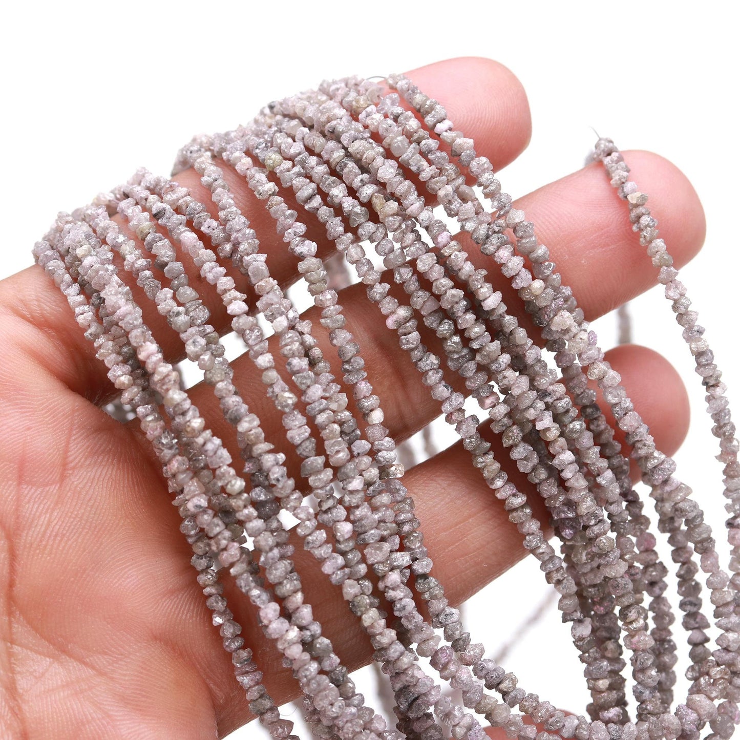 Pink Diamond Uncut Beads Natural Diamond Raw Beads 2.5-3.5 MM Light Pink Diamond Raw Uncut Chips Beads for Designer Jewelry Making Craft