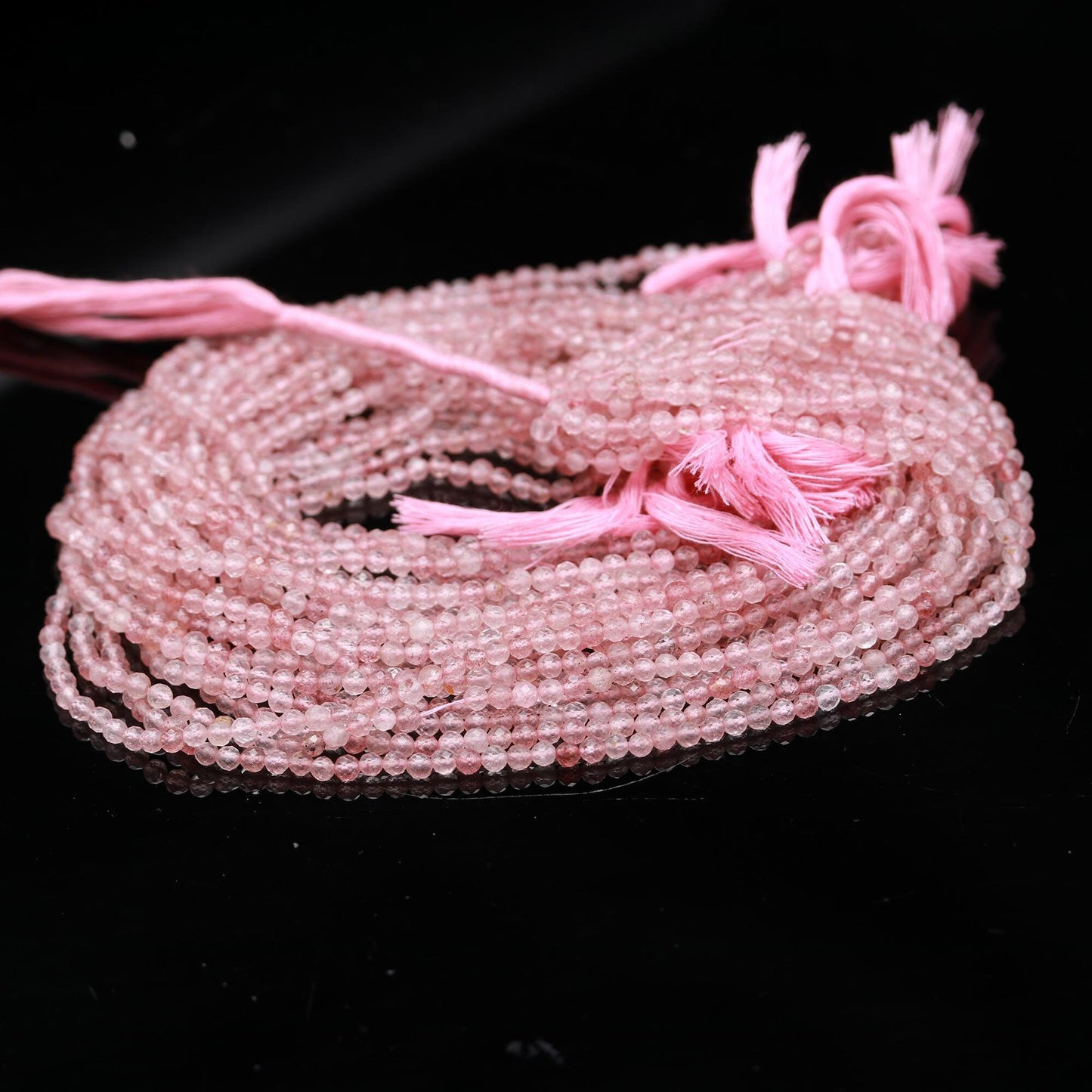 AAA Natural Strawberry Faceted Rondelle Beads 3 MM Red Strawberry Rondelle Beads Strand Natural Strawberry for Designer Jewelry Making Craft