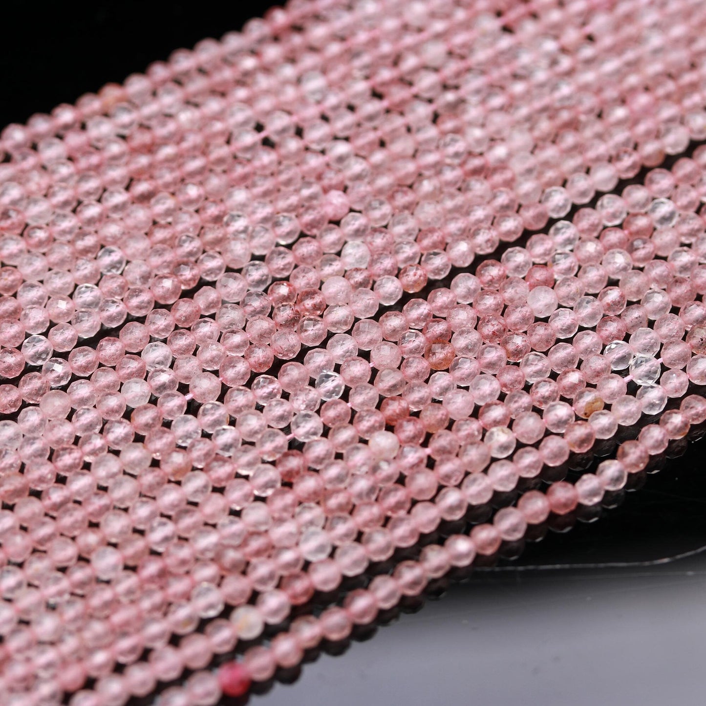 AAA Natural Strawberry Faceted Rondelle Beads 3 MM Red Strawberry Rondelle Beads Strand Natural Strawberry for Designer Jewelry Making Craft