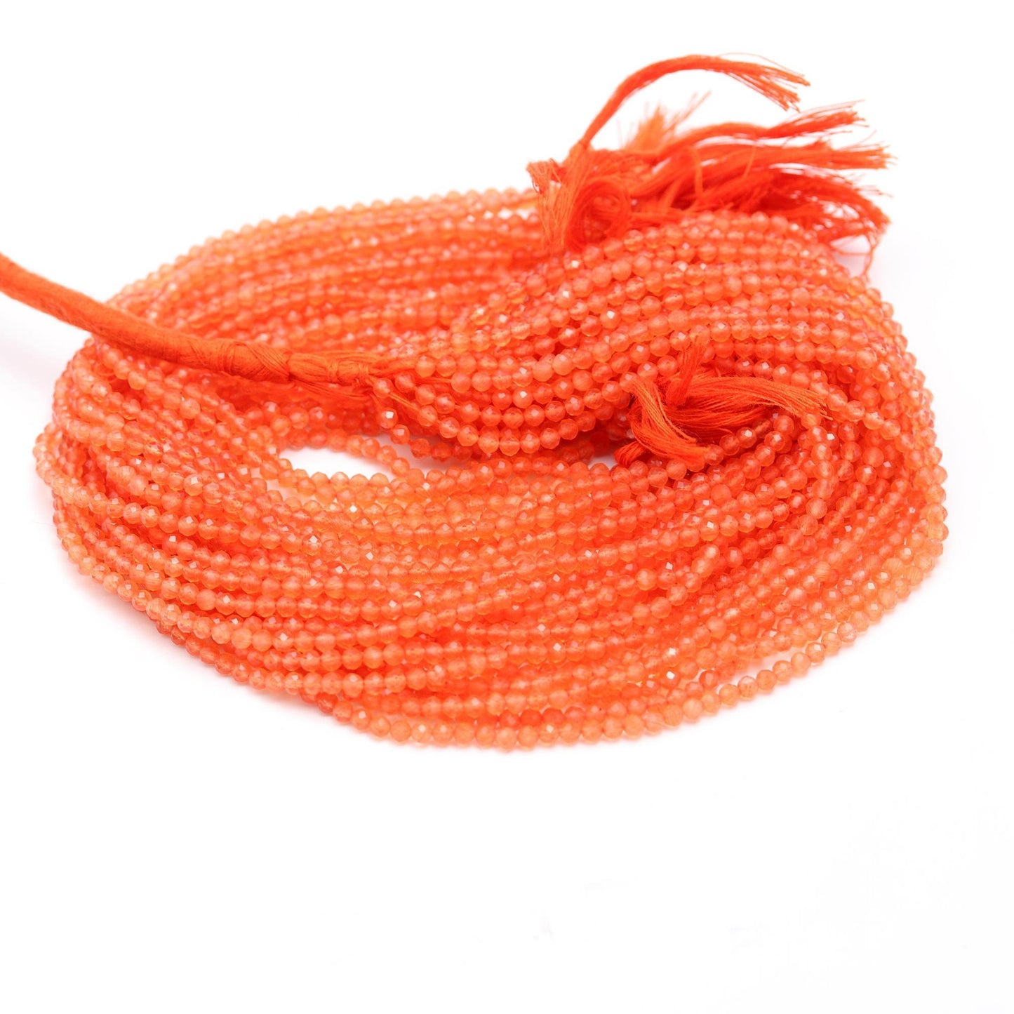 AAA Natural Carnelian Faceted Rondelle Beads 3 MM Carnelian Rondelle Beads, 13" Faceted Carnelian Rondelle Beads,Fanta Orange Carnelian bead