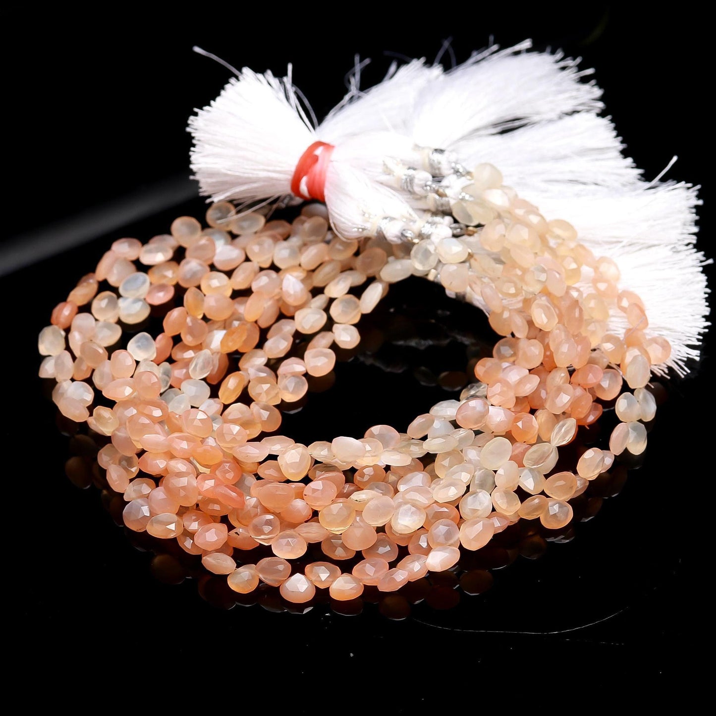 Multi Moonstone Faceted Heart Shape Beads Natural Shaded Multi Moonstone Beads Briolettes for Designer Jewelry Necklace Pendant Making Craft