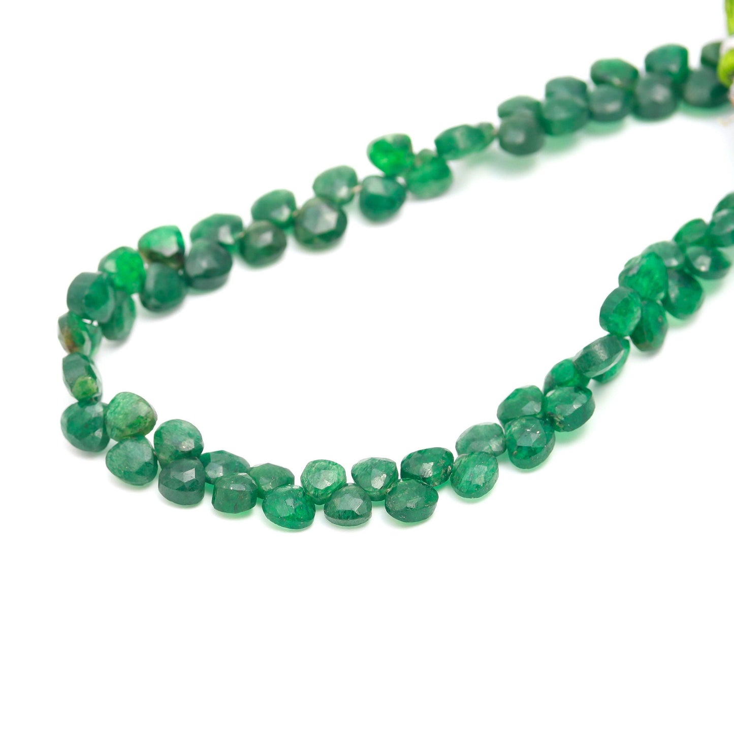 AAA Natural Green Aventurine Heart Faceted Beads, 5-6/6-7/7-8 MM Aventurine Faceted Briolette Heart Bead for Handmade Designer Jewelry Craft