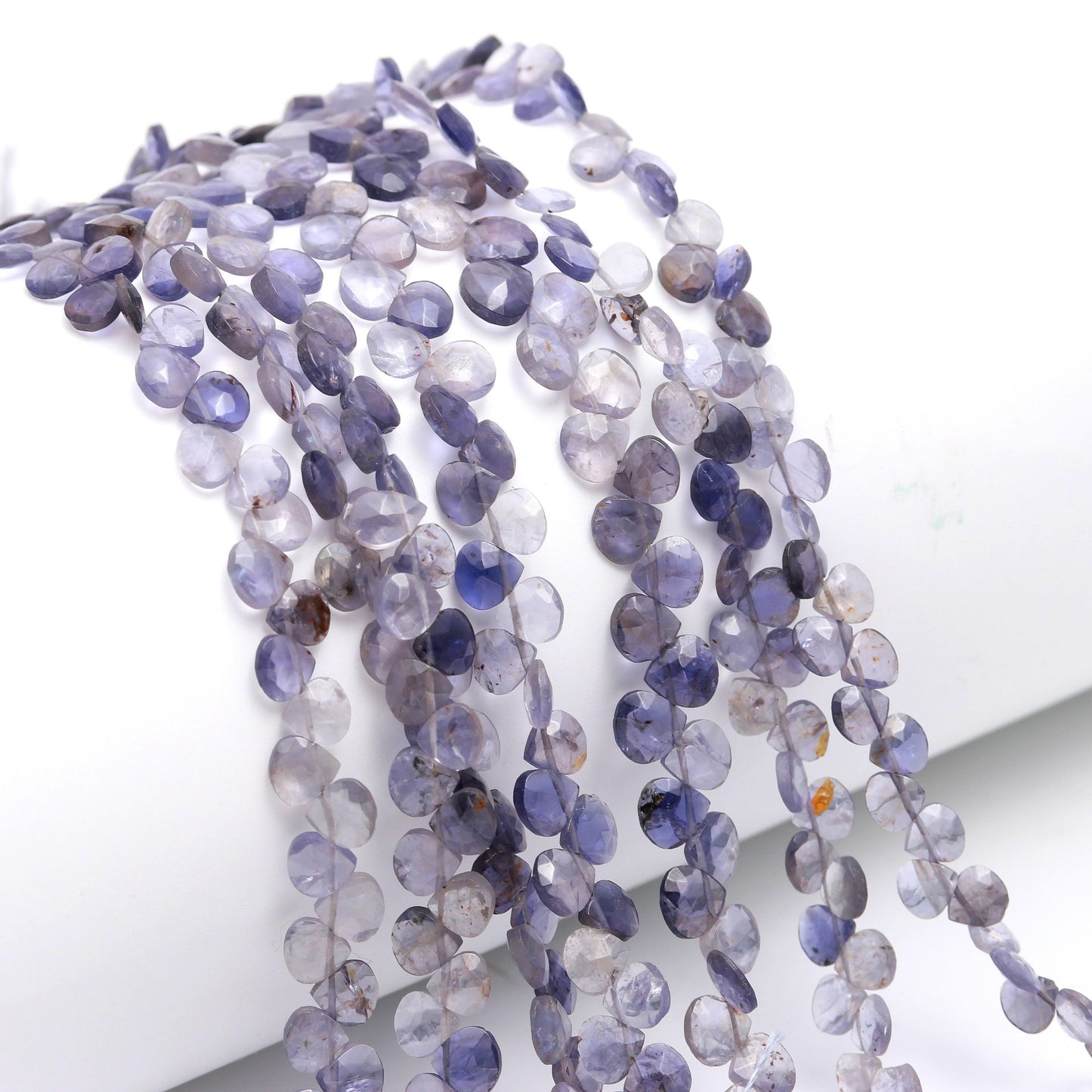 Iolite Faceted Heart Shape Beads Natural Iolite Heart Shape 5 MM Briolettes Bead for Designer Jewelry Necklace Pendant Bracelet Making Craft