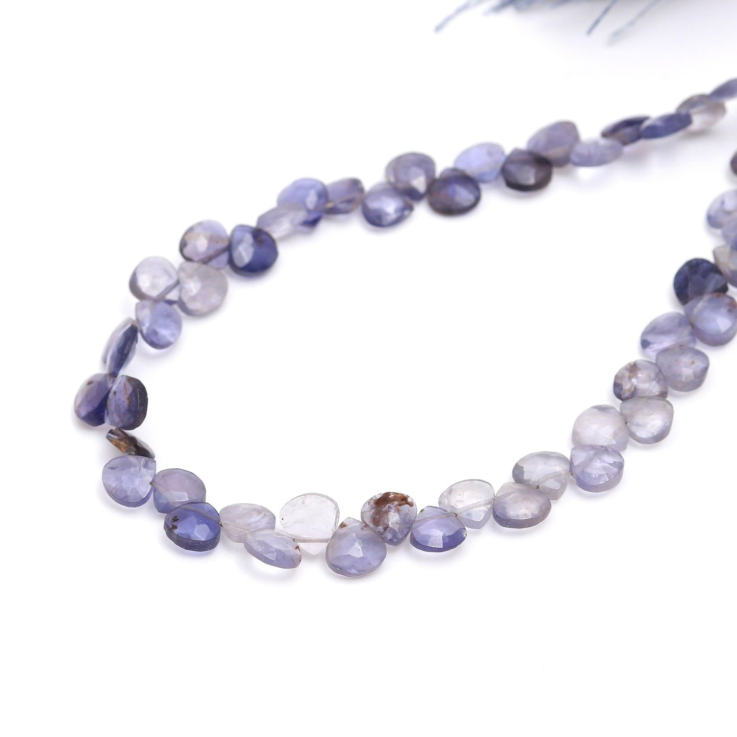 Iolite Faceted Heart Shape Beads Natural Iolite Heart Shape 5 MM Briolettes Bead for Designer Jewelry Necklace Pendant Bracelet Making Craft