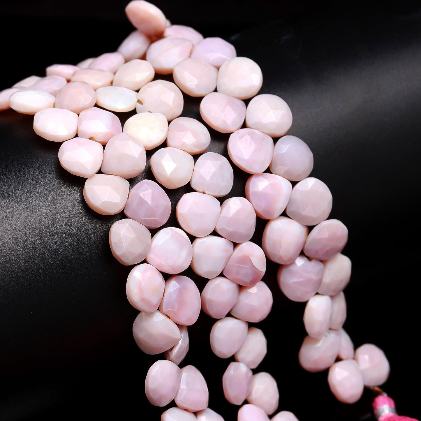 Pink Opal Faceted Heart Beads Natural Pink Opal Heart Shape Beads Faceted Pink Opal Beads for Designer Jewelry Necklace and Bracelet