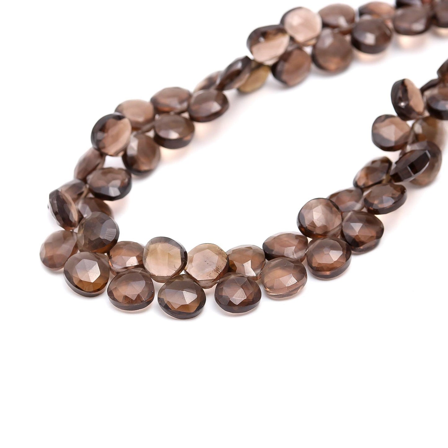 Smokey Quartz Heart Shape Beads Natural Smokey Quartz 8 MM Faceted Heart Beads for Handmade Designer Jewelry Making Craft & Bijoux Supplies