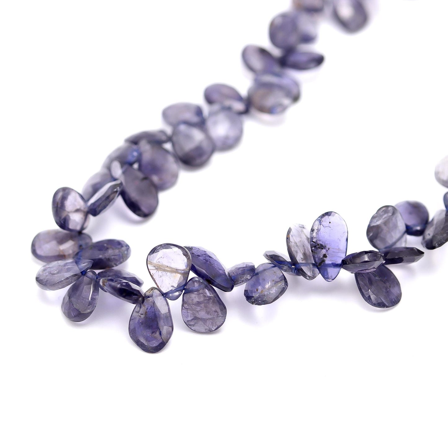 Natural Iolite Faceted Pear Shape Beads Iolite Pear Shape Beads Faceted Beads Iolite Briolettes Beads for Designer Jewelry Making and Craft