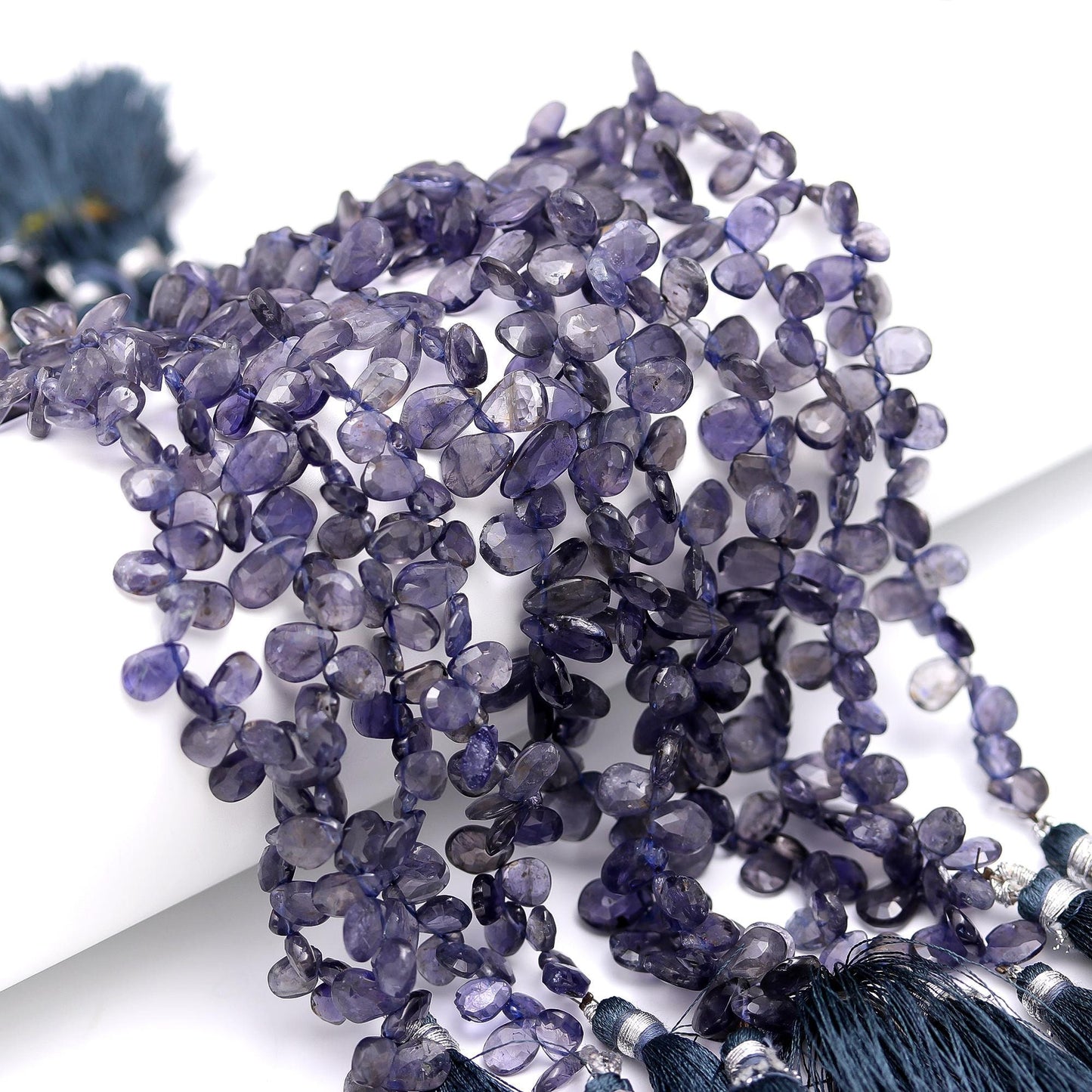 Natural Iolite Faceted Pear Shape Beads Iolite Pear Shape Beads Faceted Beads Iolite Briolettes Beads for Designer Jewelry Making and Craft