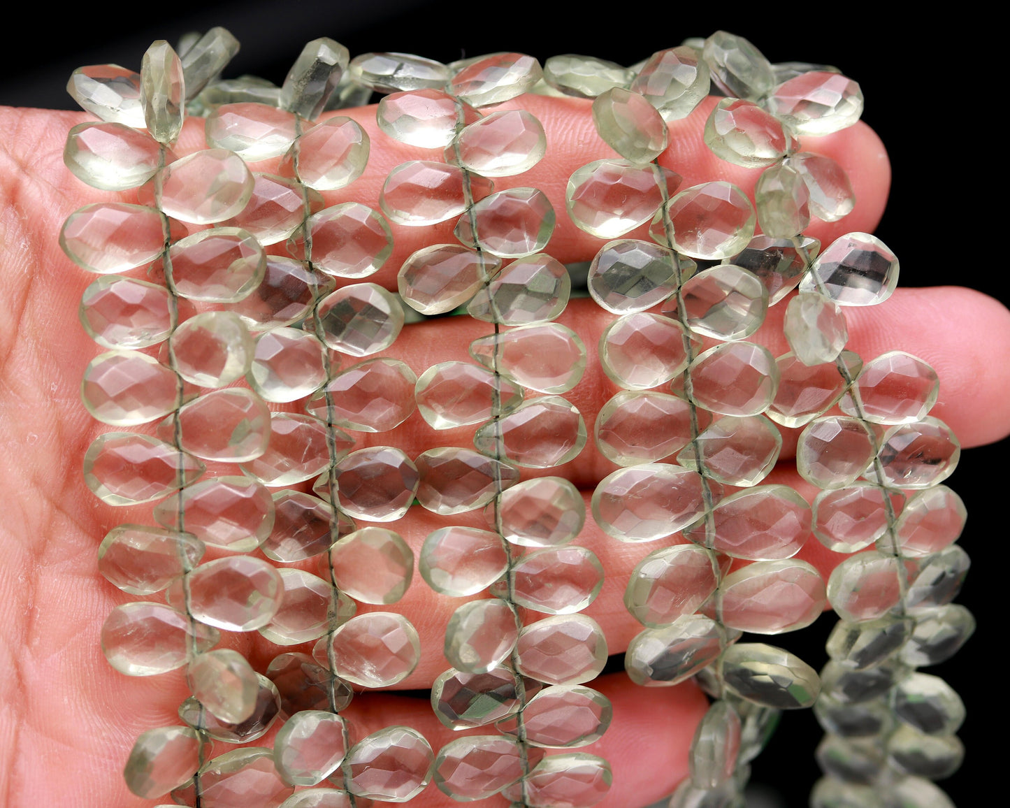 Green Amethyst Faceted Beads Natural Green Amethyst Pear Shape Briolettes for Designer Jewelry Making Necklace Bracelet Pendant and Craft