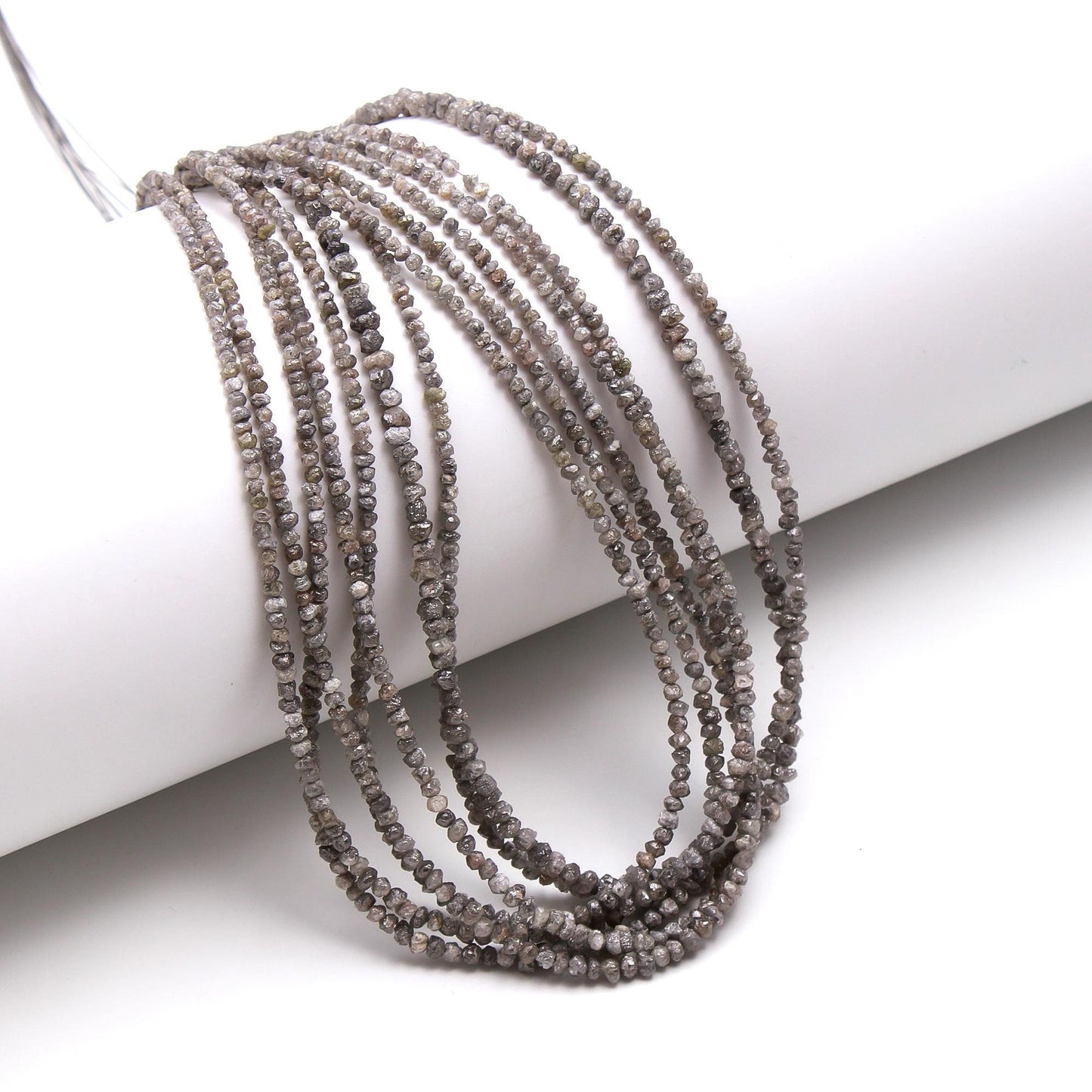 White Diamond Raw Uncut Beads Natural White Diamond Raw Round Shape Beads 2-3 MM, 3-4 MM Diamond Chips Beads for Designer Jewelry Making