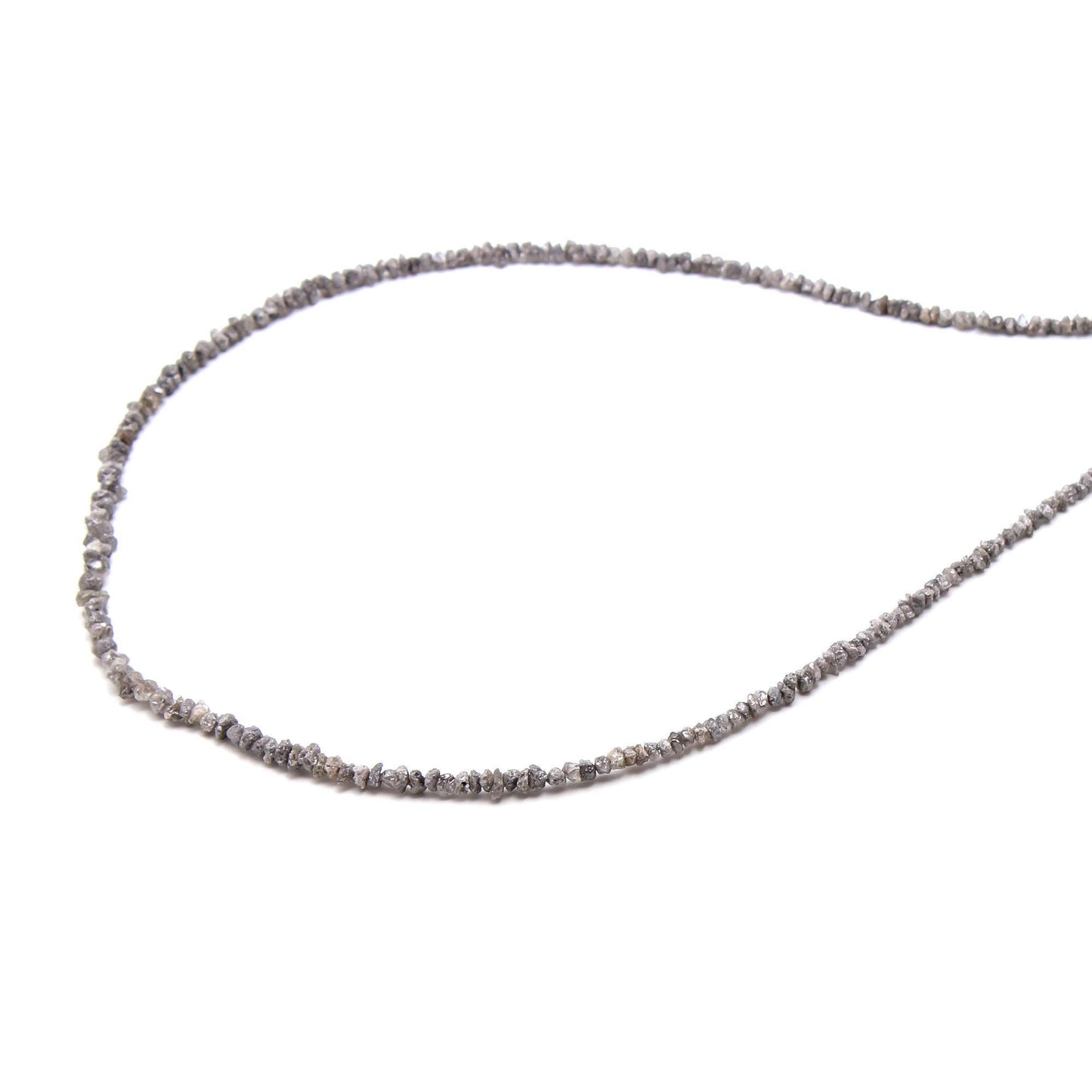 Grey Diamond Raw Uncut Beads Natural Grey Diamond Raw Beads 2.5-3.5 MM Sparkling Diamond Chips Beads for Designer Jewelry Making Necklace