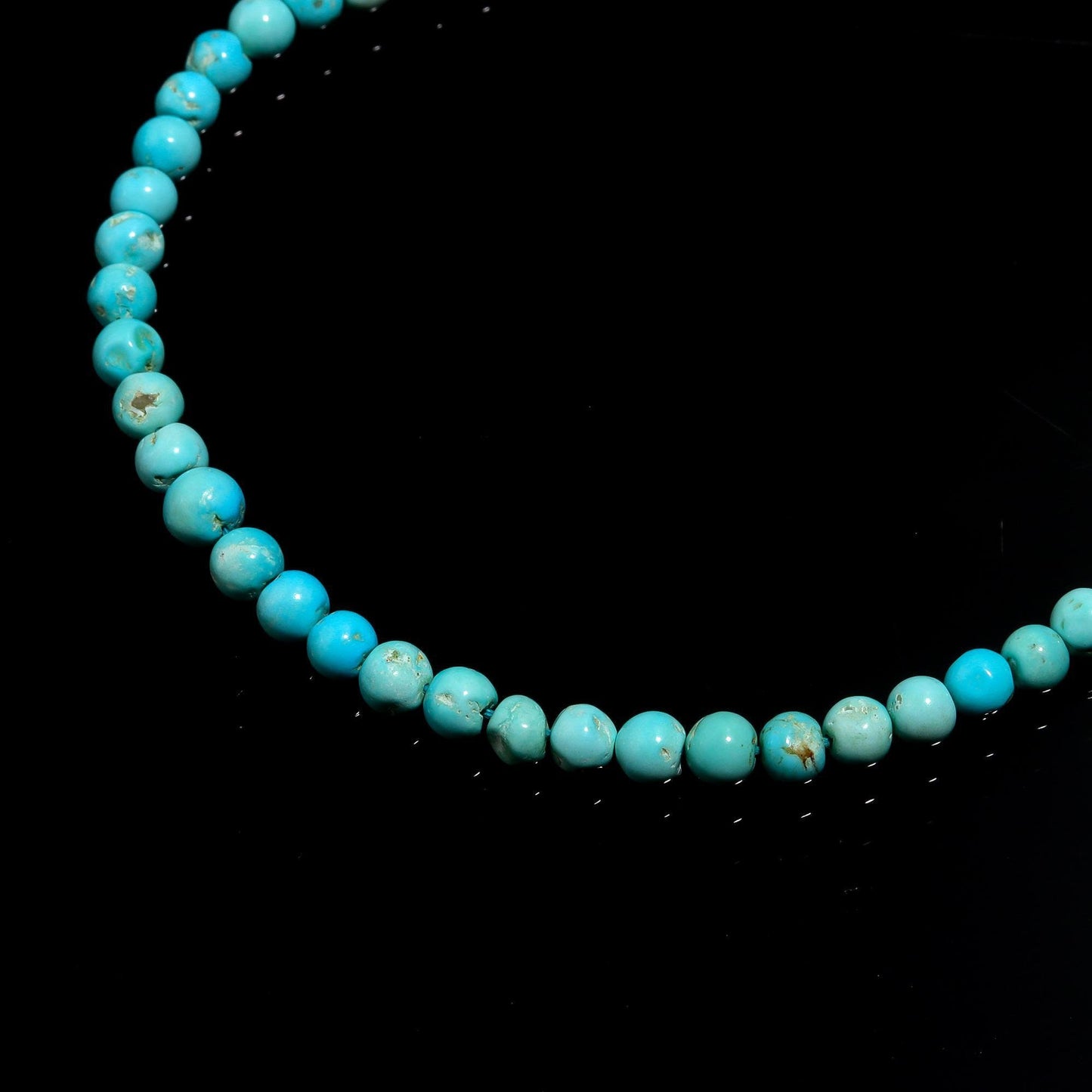 AAA Arizona Turquoise Smooth Round Beads, 4-5 MM Natural Arizona Turquoise Round Beads, Rare Arizona Turquoise Beads, 16” Turquoise Beads