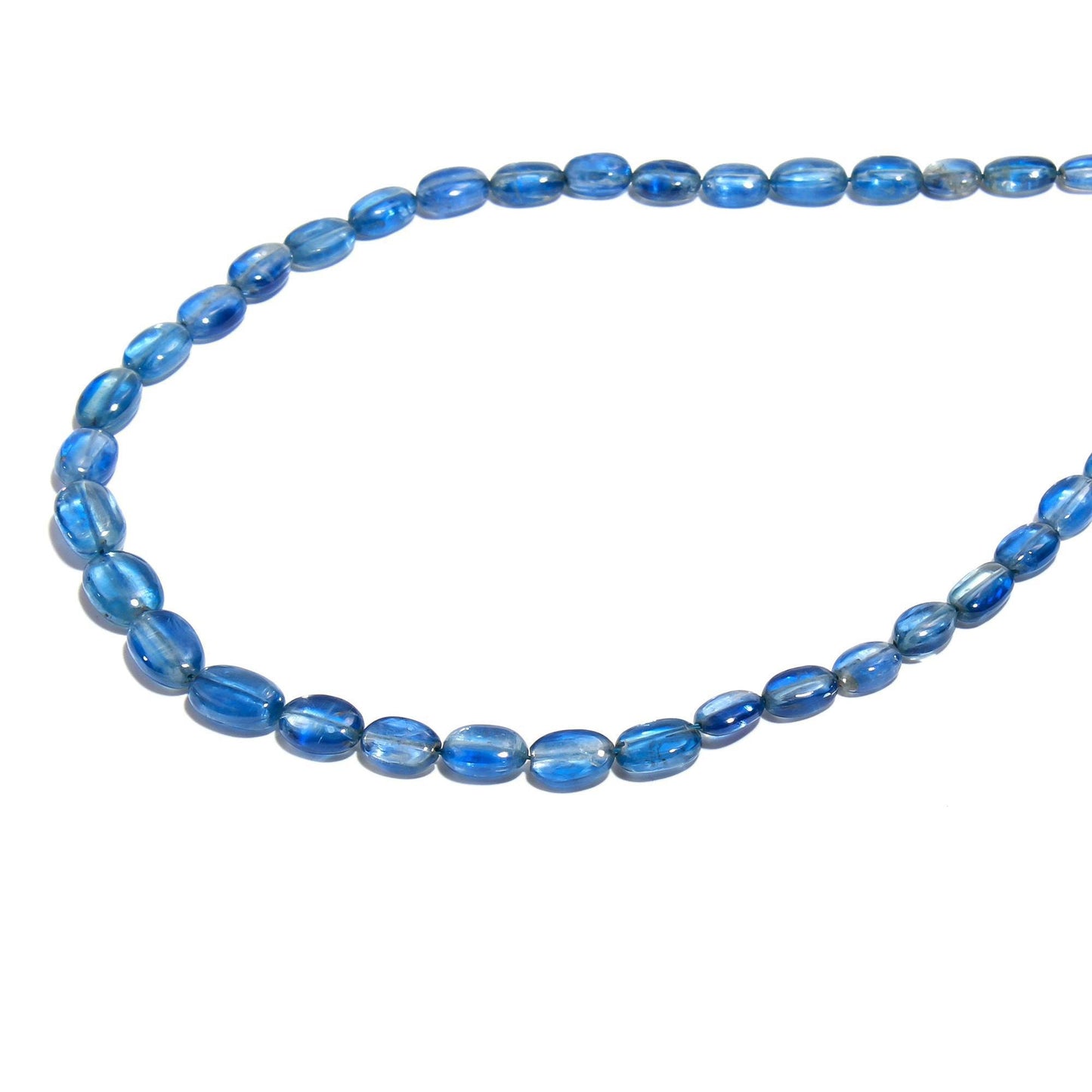 Kyanite Smooth Oval Beads Natural Kyanite Precious Gemstone 5x7-6x9 MM Oval Beads 16" Strand for Handmade Jewelry Necklace Pendant Bracelet