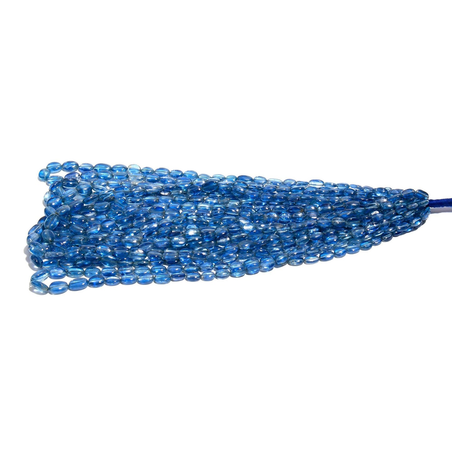 Kyanite Smooth Oval Beads Natural Kyanite Precious Gemstone 5x7-6x9 MM Oval Beads 16" Strand for Handmade Jewelry Necklace Pendant Bracelet