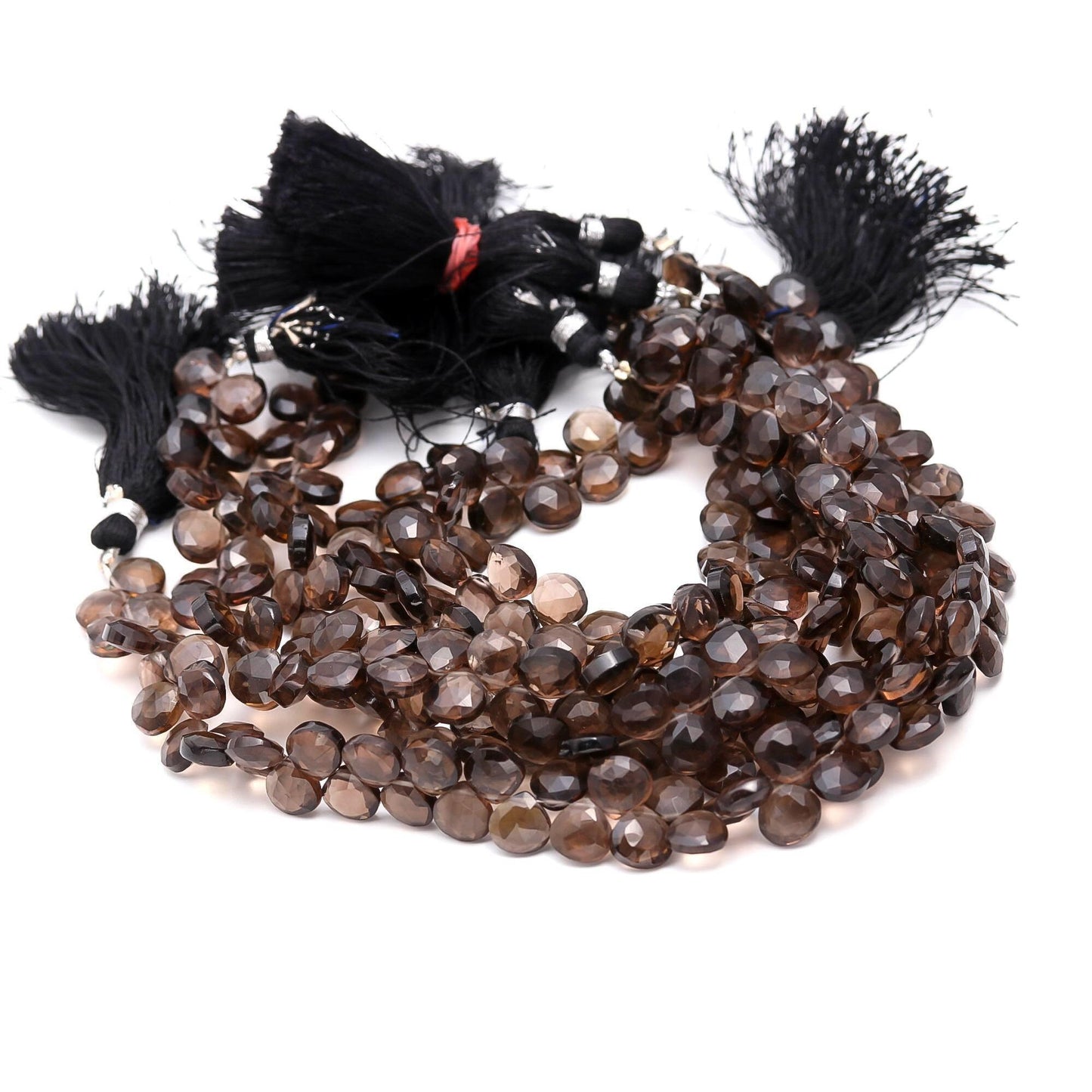 Smokey Quartz Heart Shape Beads Natural Smokey Quartz 8 MM Faceted Heart Beads for Handmade Designer Jewelry Making Craft & Bijoux Supplies
