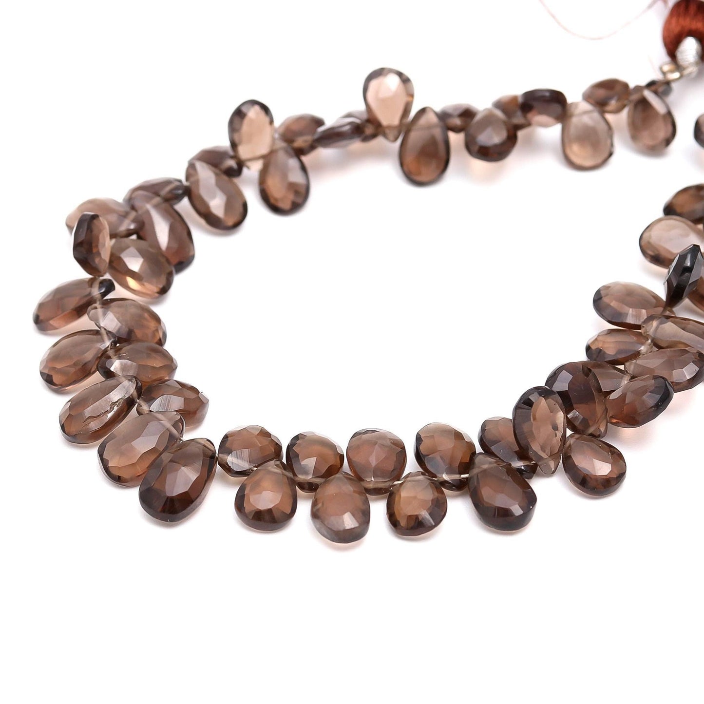 Super Quality Smokey Faceted Pear Shape Beads Natural Smokey Pear Shape 7x9 MM Briolettes Beads for Designer Handmade Jewelry Making Craft
