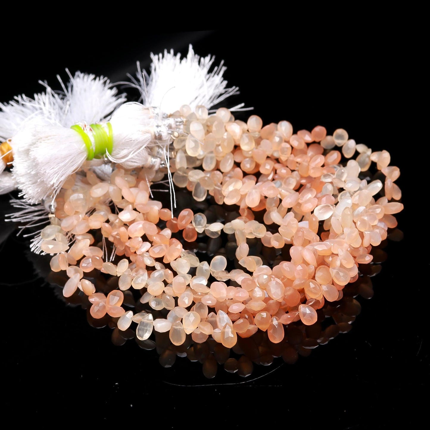 Peach Moonstone Pear Shape Beads Shaded Peach Moonstone Pear Shape 5x8-6x9 MM Briolettes Beads for Handmade Jewelry Necklace Pendant Earring