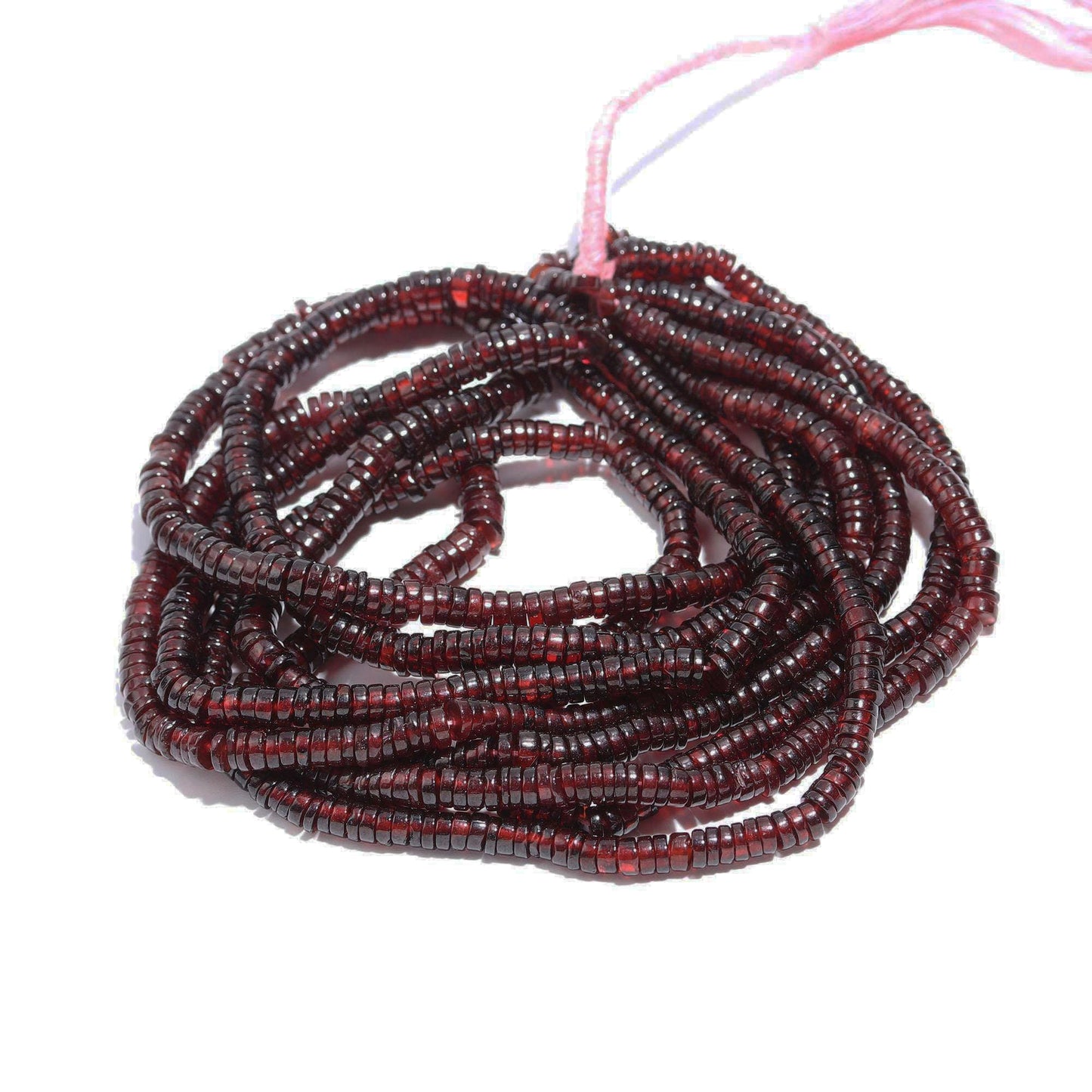 Garnet Heishi Washer Beads Natural Garnet Heishi Washer Beads Excellent Quality 16 Inch Heishi Washer Garnet Beads for Jewelry Making Craft