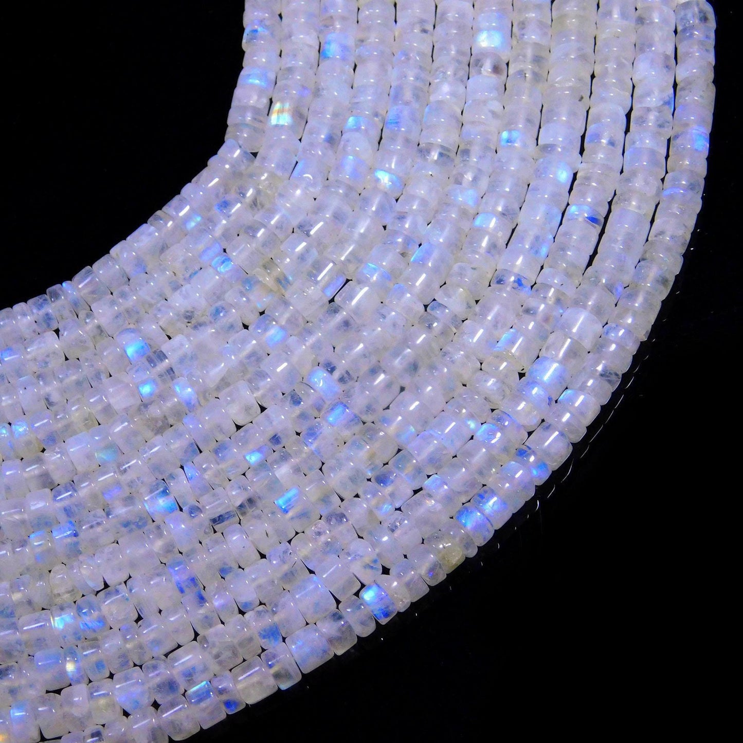 White Rainbow Heishi Washer Beads 6 MM Natural White Rainbow Heishi Washer Beads AAA Quality 13 Inch Heishi Washer Beads for Jewelry Craft