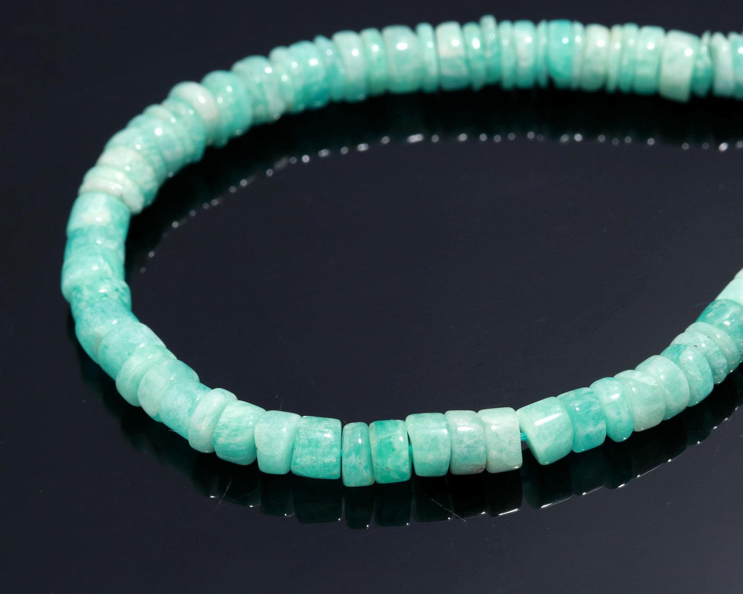 Amazonite Heishi Washer Beads Natural Amazonite Washer Beads AAA Quality 16 Inch Heishi Washer at Wholesale Price Beads for Jewelry Making