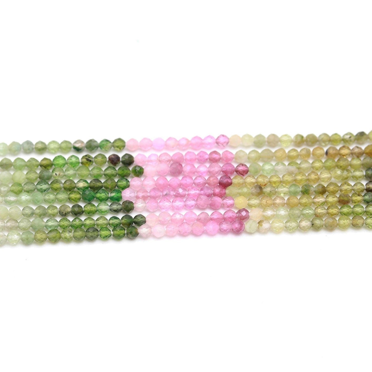 Multi Tourmaline Faceted Round Beads Super Quality Natural Multi Tourmaline Round Beads 2.40 MM Tourmaline Beads for Jewelry Making Craft