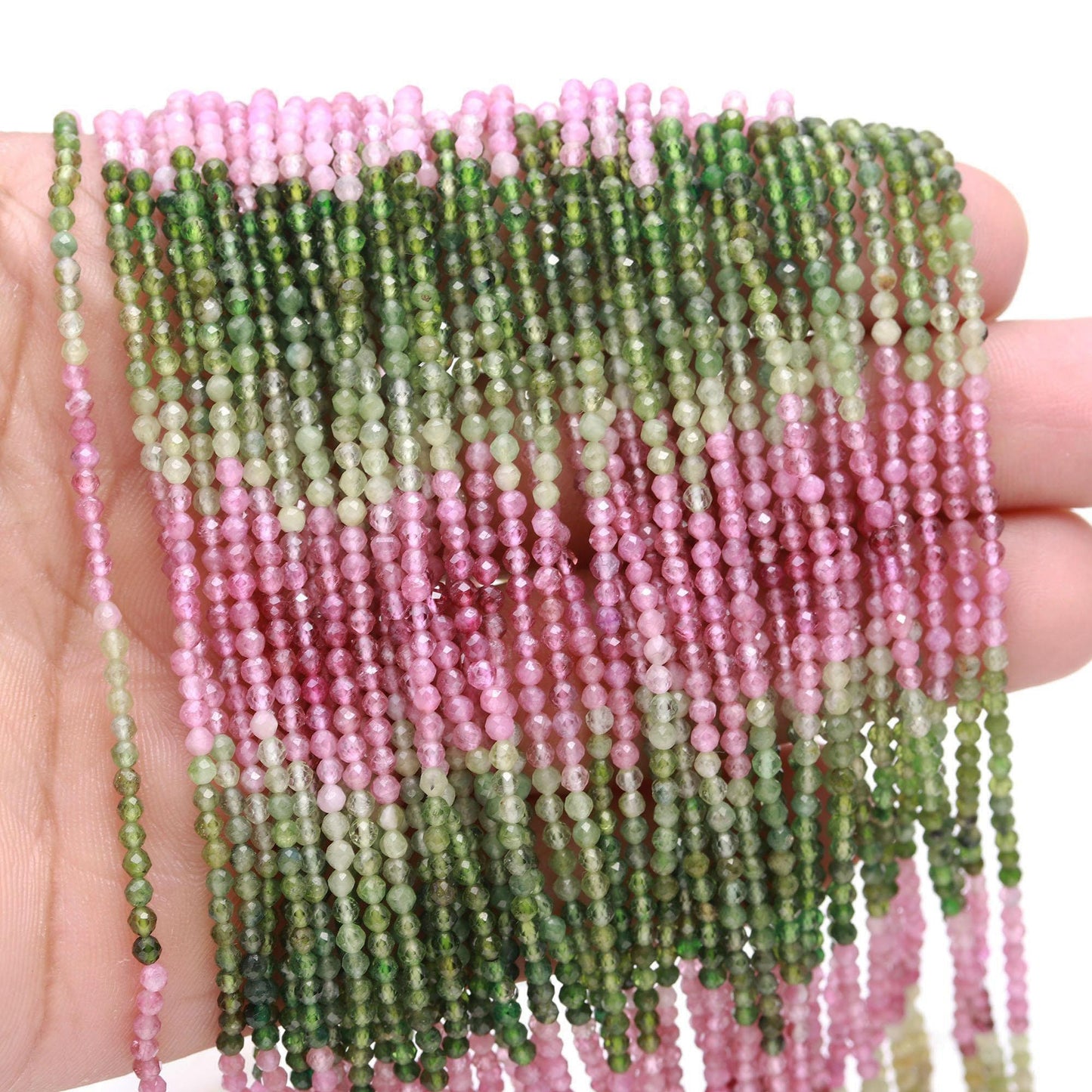 Multi Tourmaline Faceted Round Beads Super Quality Natural Multi Tourmaline Round Beads 2.40 MM Tourmaline Beads for Jewelry Making Craft