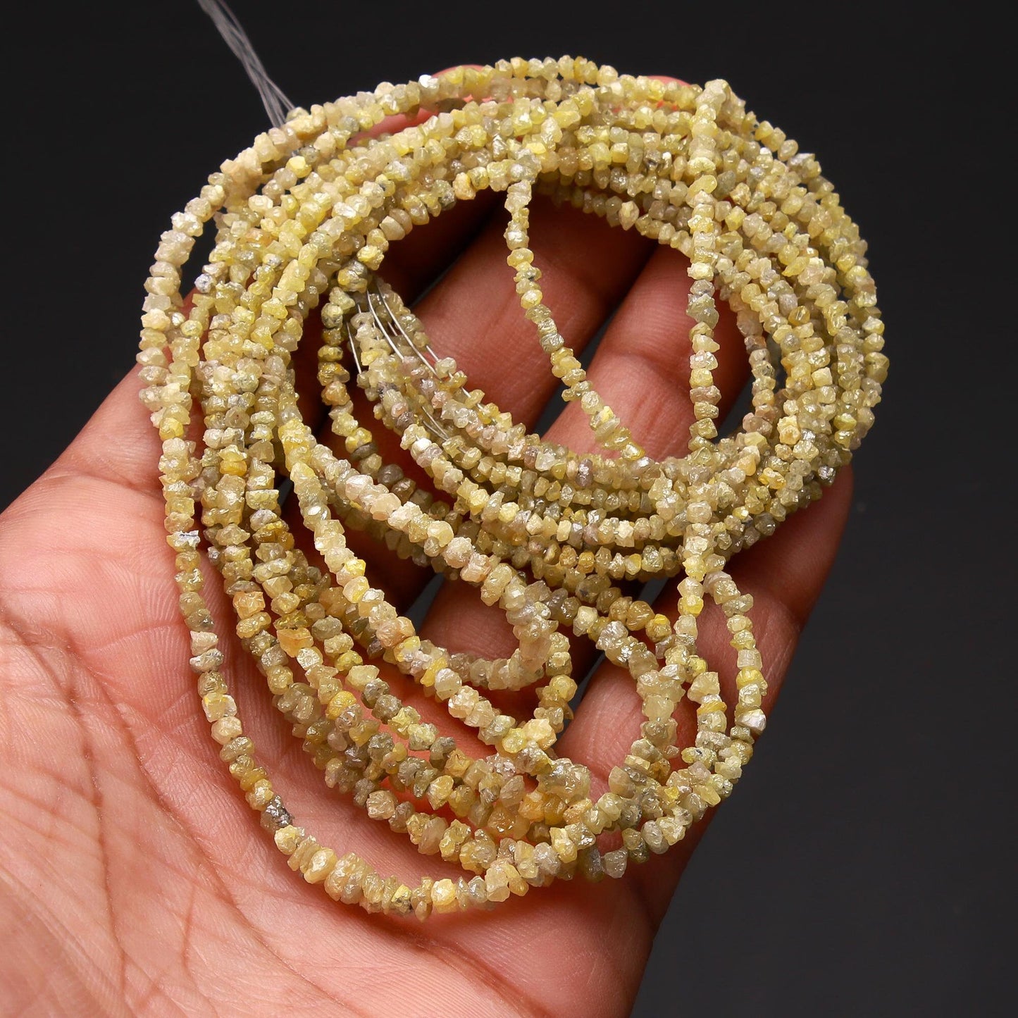Yellow Diamond Raw Uncut Beads Natural Diamond Raw Beads 2.5-3.5 MM Yellow Diamonds Raw Uncut Chips Beads for Designer Jewelry Making Craft