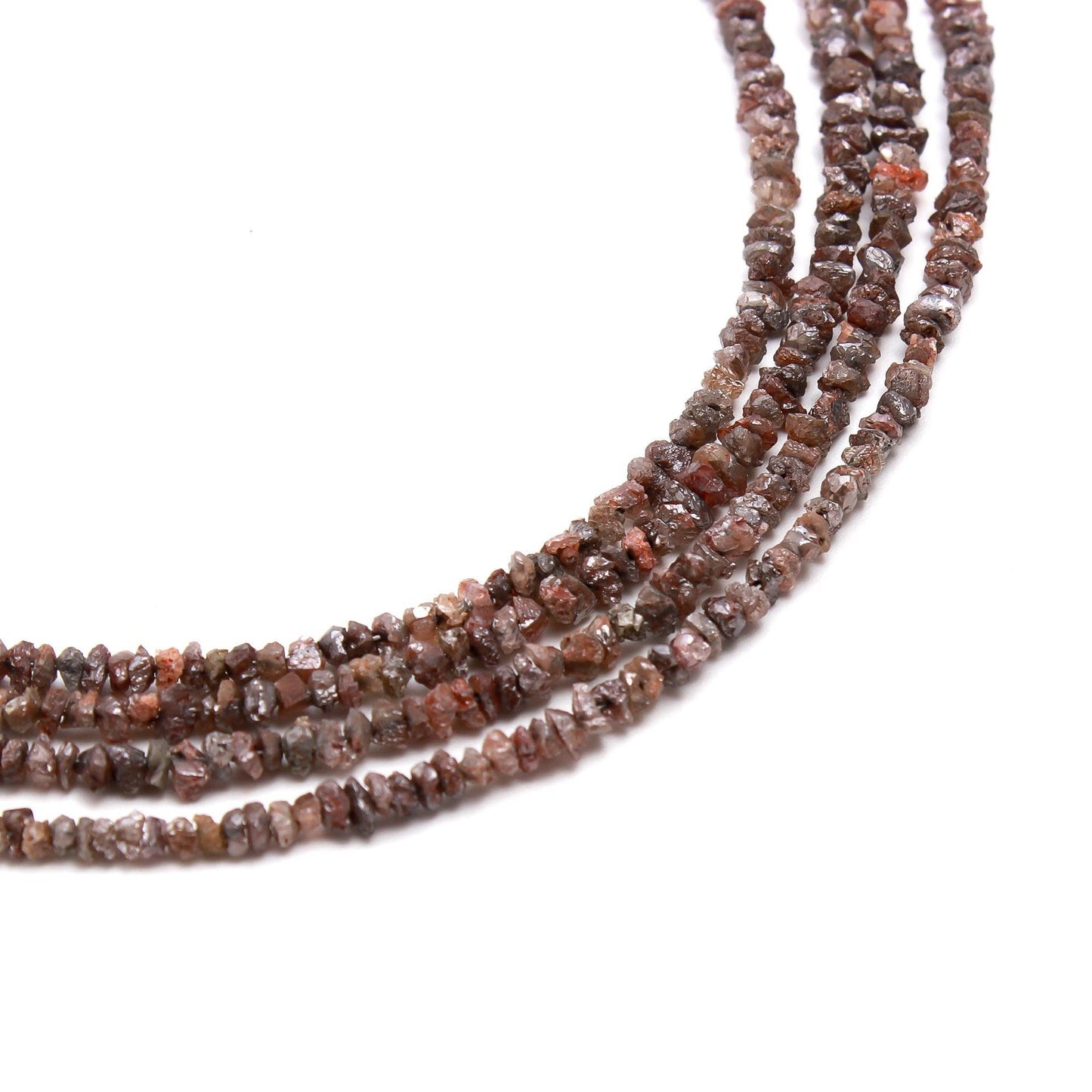 Chocolate Diamond Raw Uncut Beads 2.5-3.5 MM Natural Brown Diamond Raw Beads Coffee Color Raw Chips Beads for Designer Jewelry Making Craft