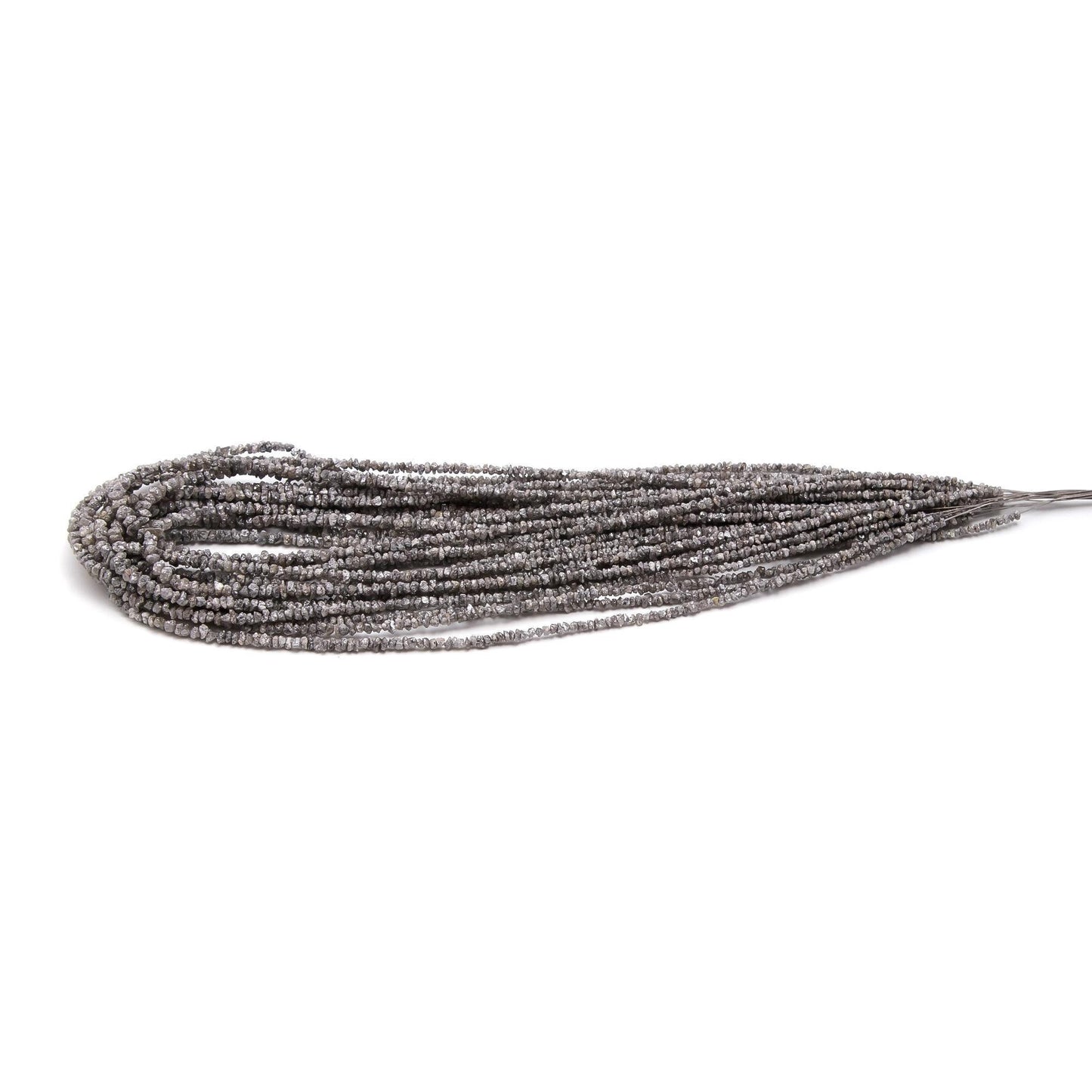 Grey Diamond Raw Uncut Beads Natural Grey Diamond Raw Beads 2.5-3.5 MM Sparkling Diamond Chips Beads for Designer Jewelry Making Necklace