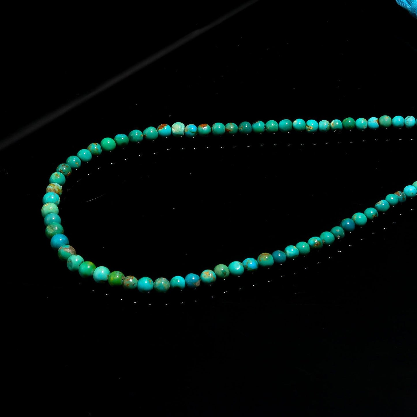 Turquoise Smooth Round Beads Natural Turquoise Smooth Gemstone 5 MM Beads for Handmade Designer Jewelry Necklace Bracelet Earrings Making