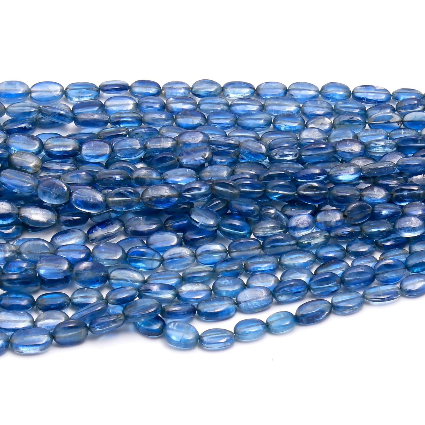 Kyanite Smooth Oval Beads Natural Kyanite Precious Gemstone 5x7-6x9 MM Oval Beads 16" Strand for Handmade Jewelry Necklace Pendant Bracelet