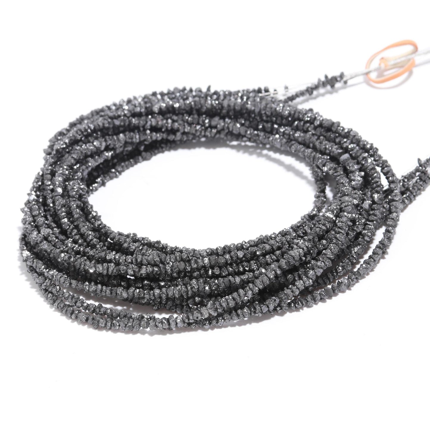 Black Diamond Uncut Beads Natural Diamond Raw Beads 2.5-3.5 MM Natural Black Diamond Raw Uncut Chips Beads for Designer Jewelry Making Craft