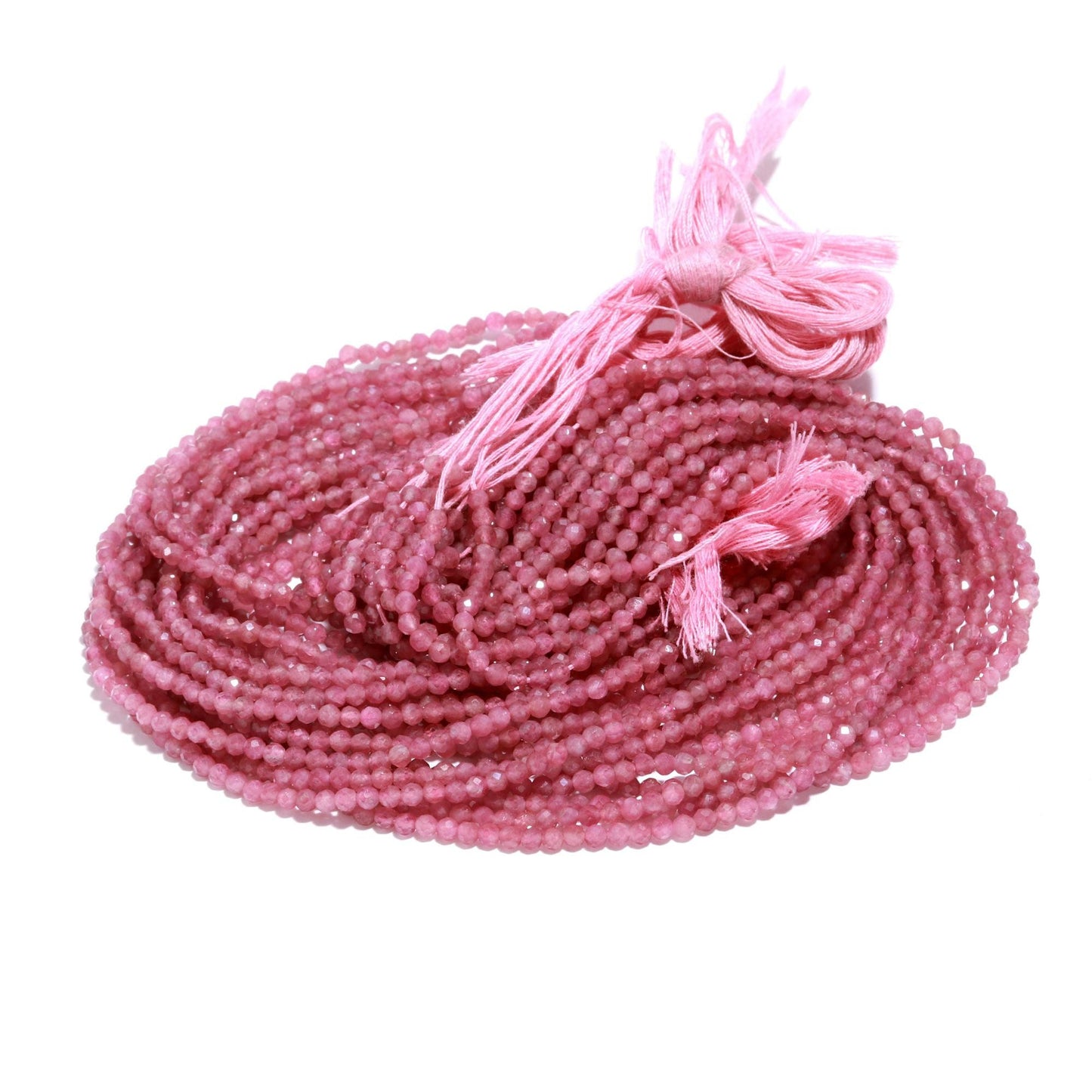 Natural Pink Tourmaline Faceted Rondelle Beads, 3MM Pink Tourmaline Rondelle Beads, Rondelle Tourmaline Beads for Jewelry Making
