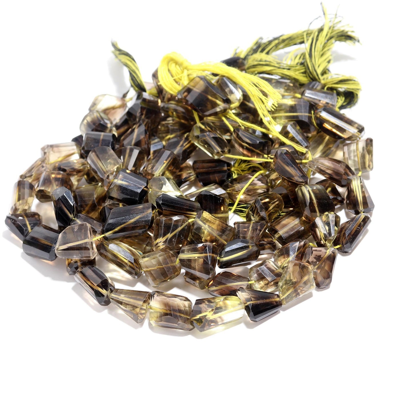 AAA Natural Bio Lemon Faceted Tumble Nuggets Beads Bio Lemon Faceted Nuggets Beads