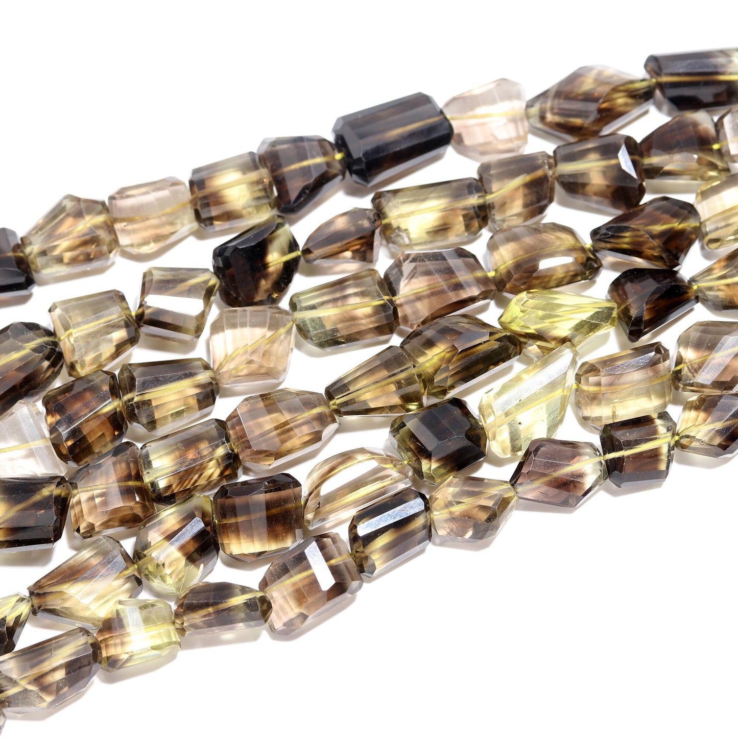 AAA Natural Bio Lemon Faceted Tumble Nuggets Beads Bio Lemon Faceted Nuggets Beads