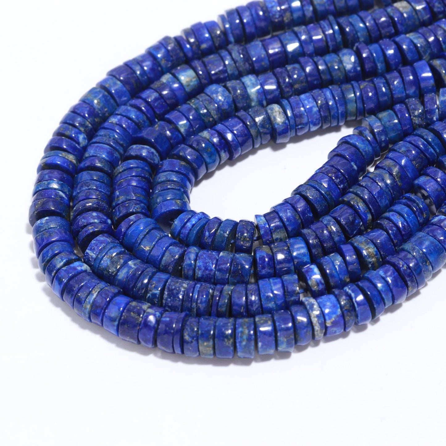 Lapis Lazuli Heishi Washer Beads Natural Lapis Lazuli Heishi Washer Beads AAA Quality 15 Inch Heishi Washer Beads for Jewelry Making Craft