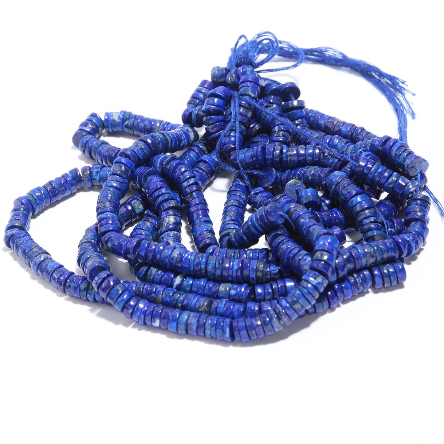 Lapis Lazuli Heishi Washer Beads Natural Lapis Lazuli Heishi Washer Beads AAA Quality 15 Inch Heishi Washer Beads for Jewelry Making Craft