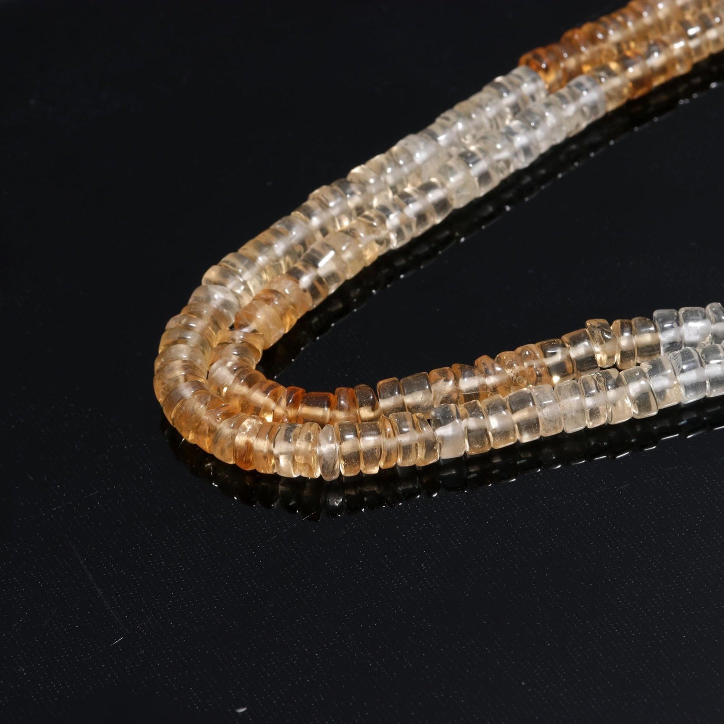 Shaded Citrine Heishi Washer Beads Excellent Quality Natural Citrine Shaded Beads Heishi Washer Beads 16 Inch Washer Bead for Jewelry Making