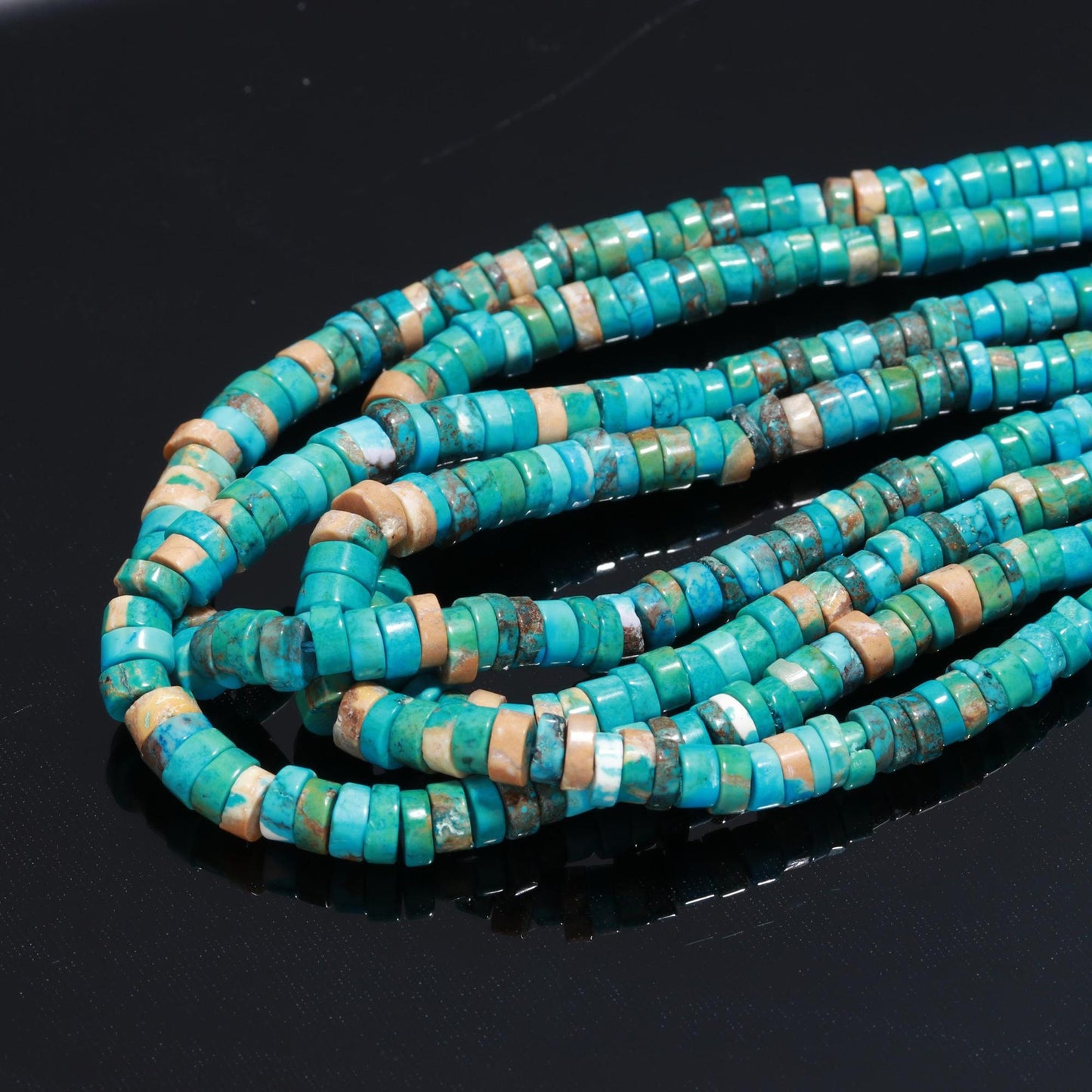 Turquoise Heishi Washer Beads Turquoise Smooth Washer Beads Heishi Washer Turquoise Tyre Beads for Jewelry Necklace & Bracelet Making Craft