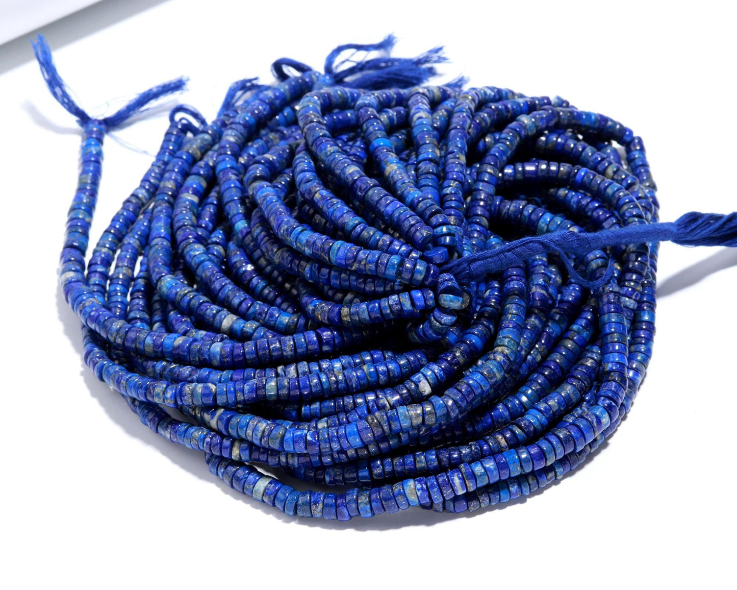 Lapis Lazuli Heishi Washer Beads Natural Lapis Lazuli Heishi Washer Beads AAA Quality 16 Inch Heishi Washer Lapis Lazuli Beads for Jewelry