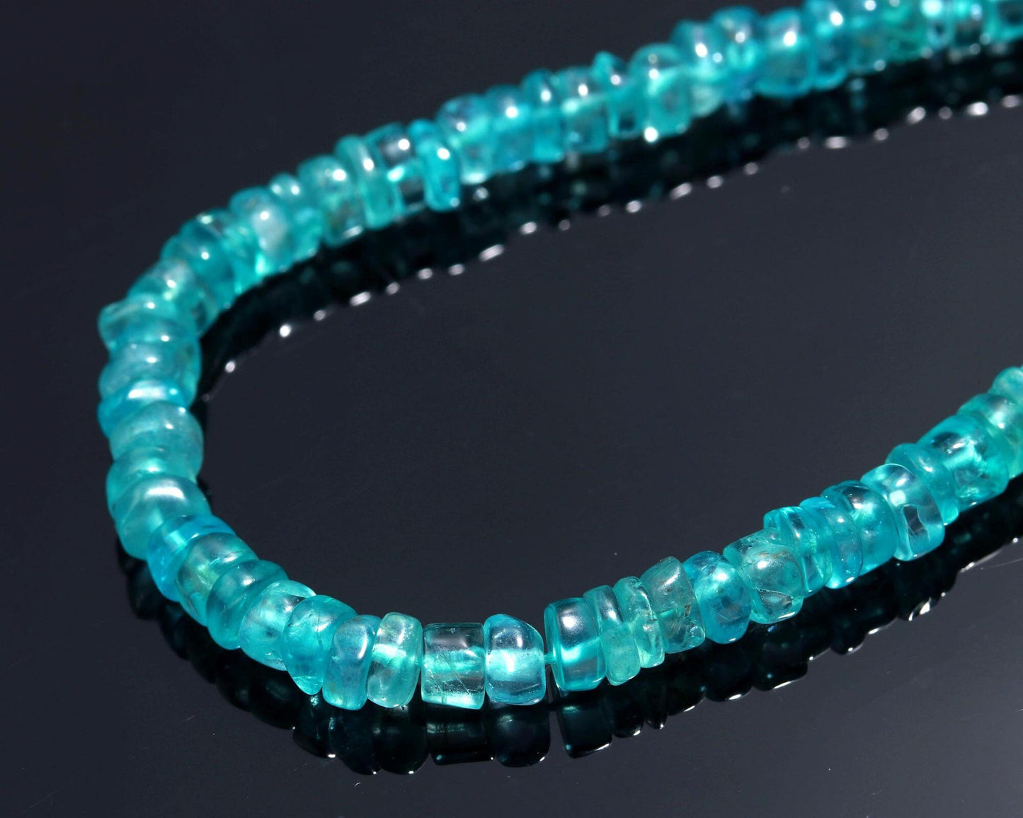 Sky Blue Apatite Heishi Washer Beads Natural Sky Blue Apatite Heishi Washer Beads AAA Quality 14 Inch Heishi Washer Beads for Jewelry Craft