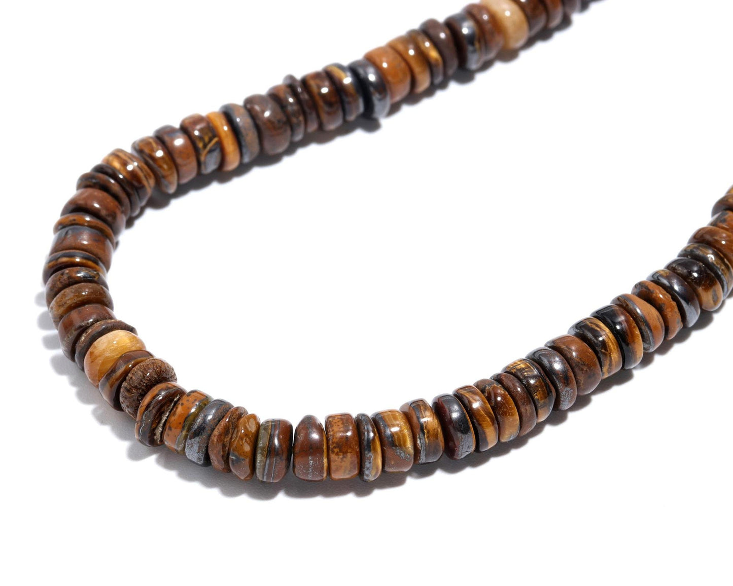 Tiger Eye Heishi Washer Beads Excellent Quality Natural Tiger Eye Washer Beads AAA Quality 16 Inch Heishi Washer Tiger Eye Beads Sale